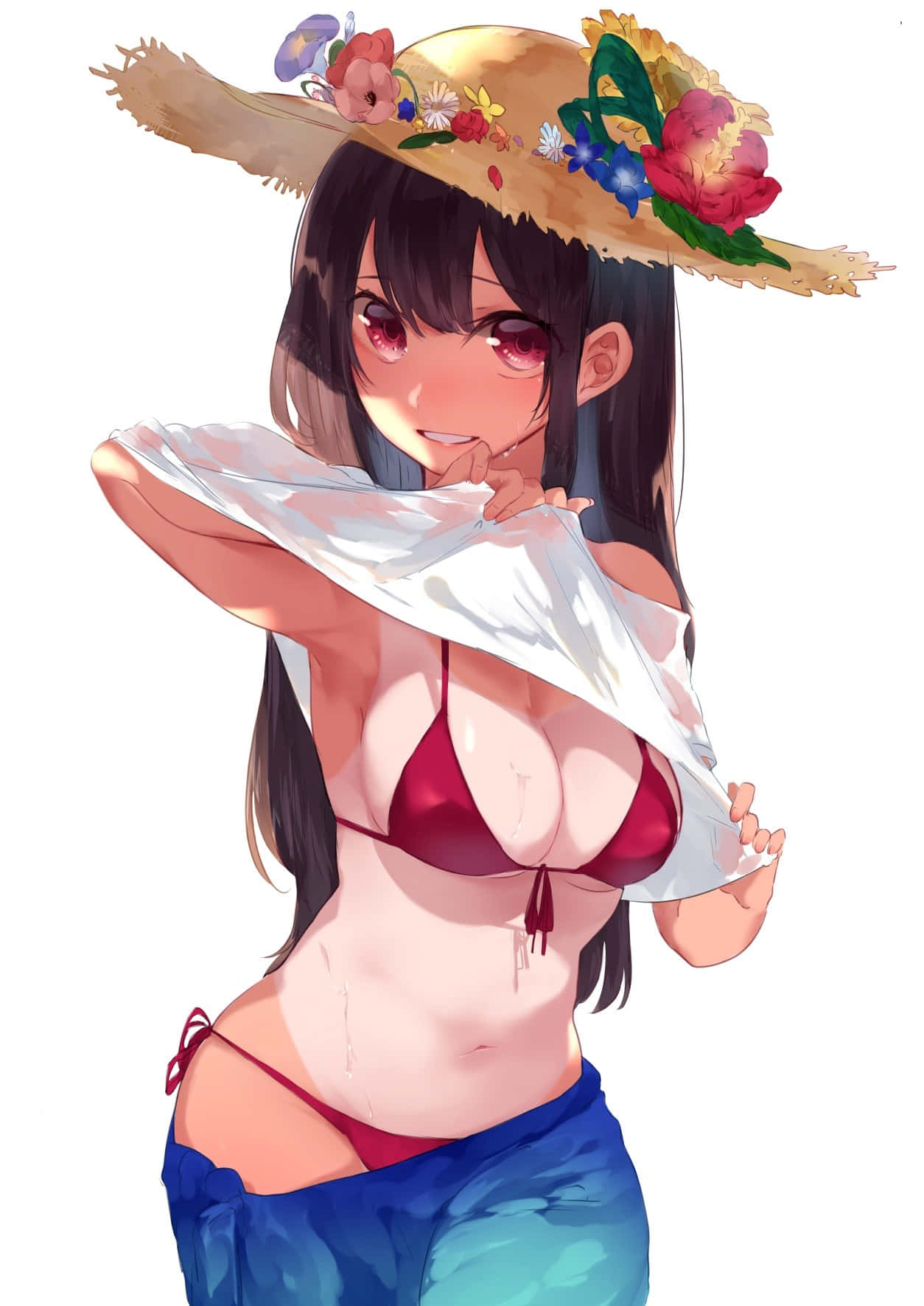 Varm anime-jentesommer i bikini Bakgrunner