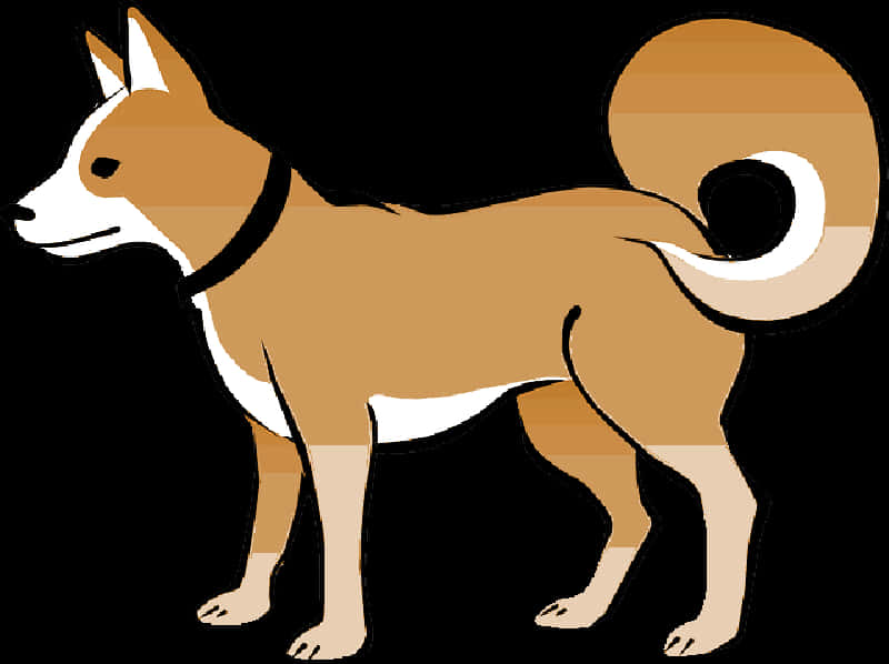 Varslende Shiba Inu-illustrasjon Bakgrunner
