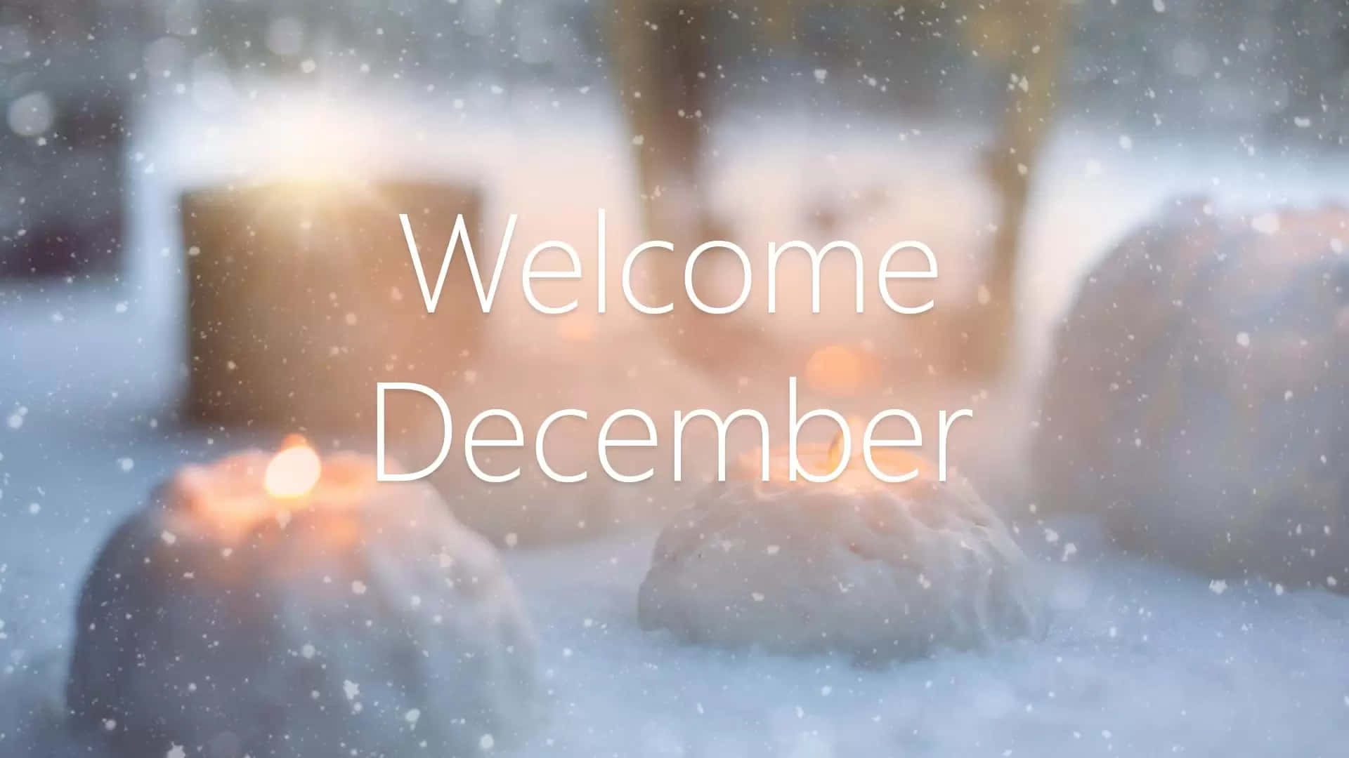 Velkommen Desember Vintersnø Lys Bakgrunner