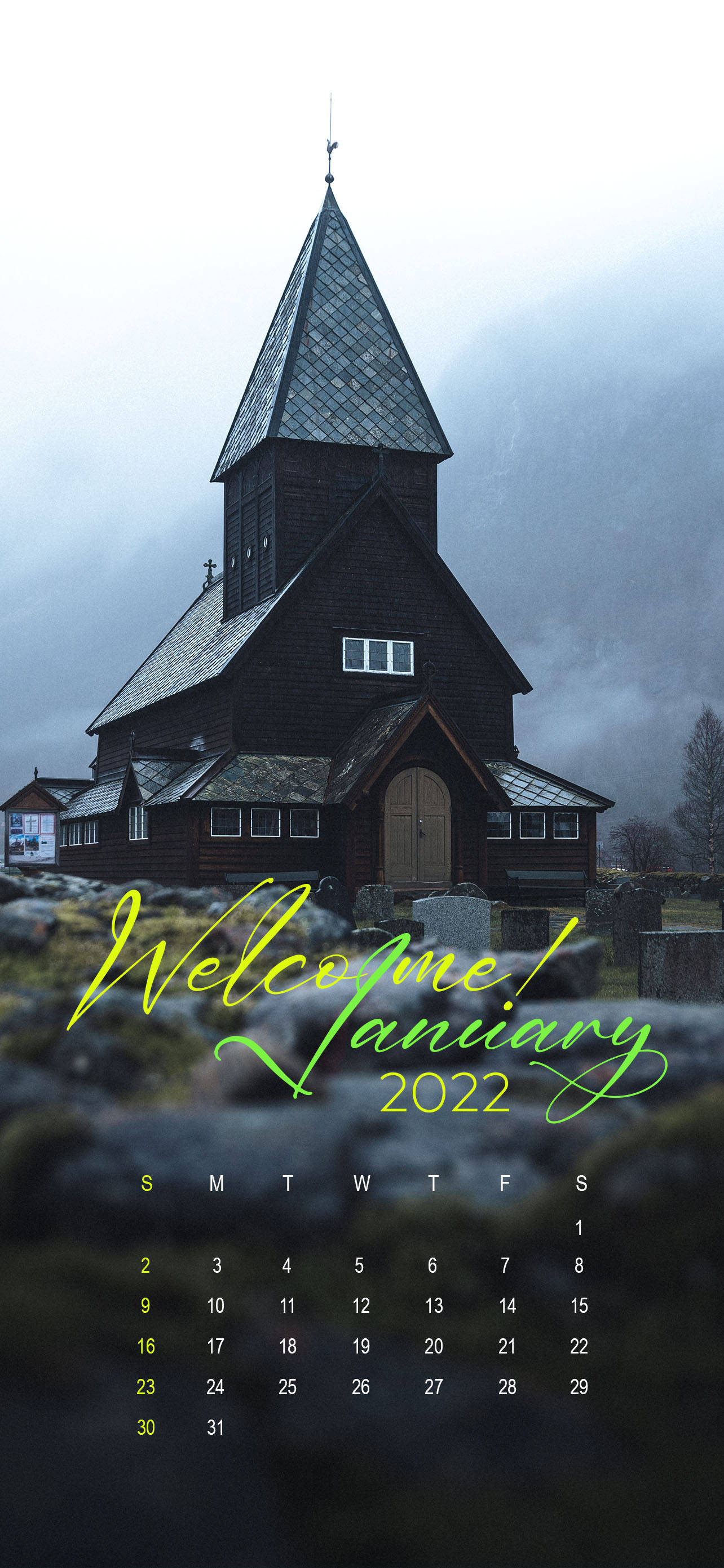 Velkommen Januar Kirke Bakgrunner