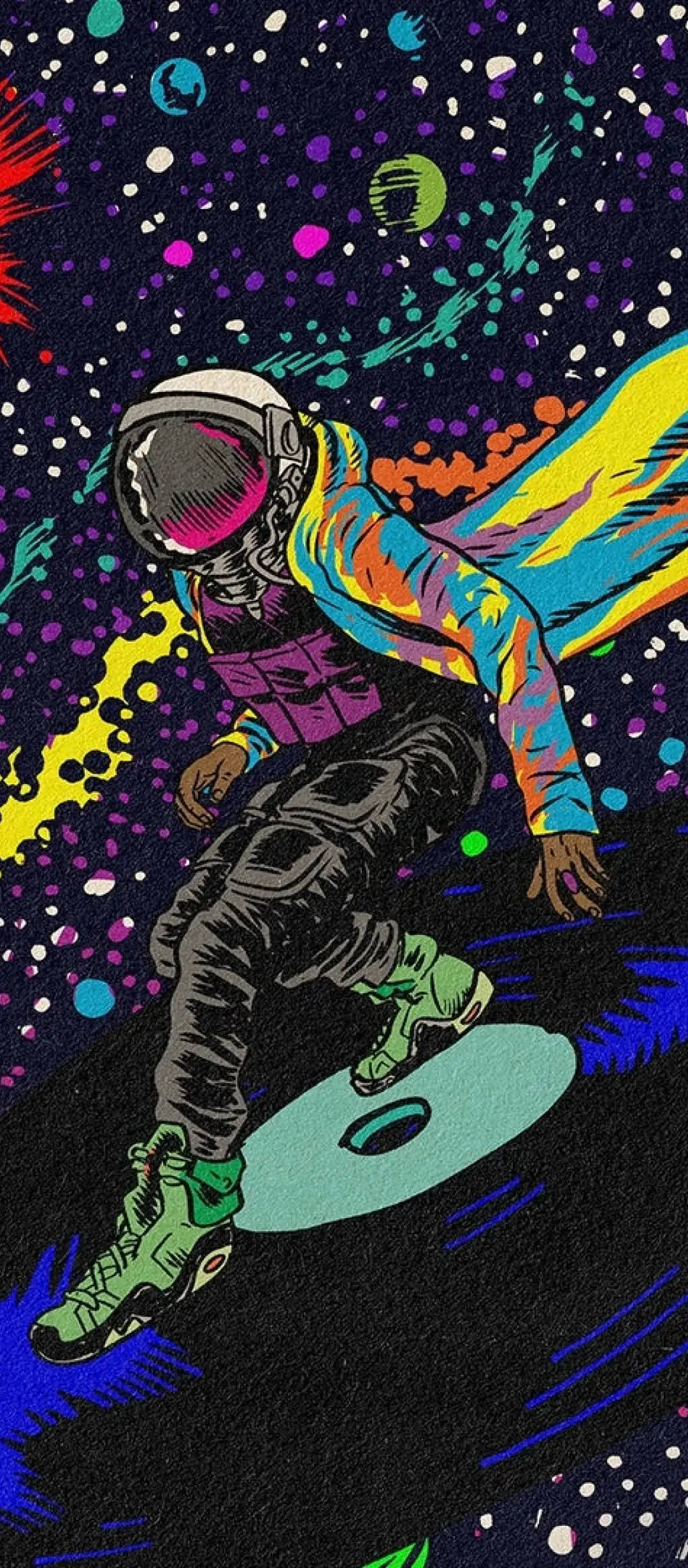 Vibey Disco Spaceman Bakgrunner