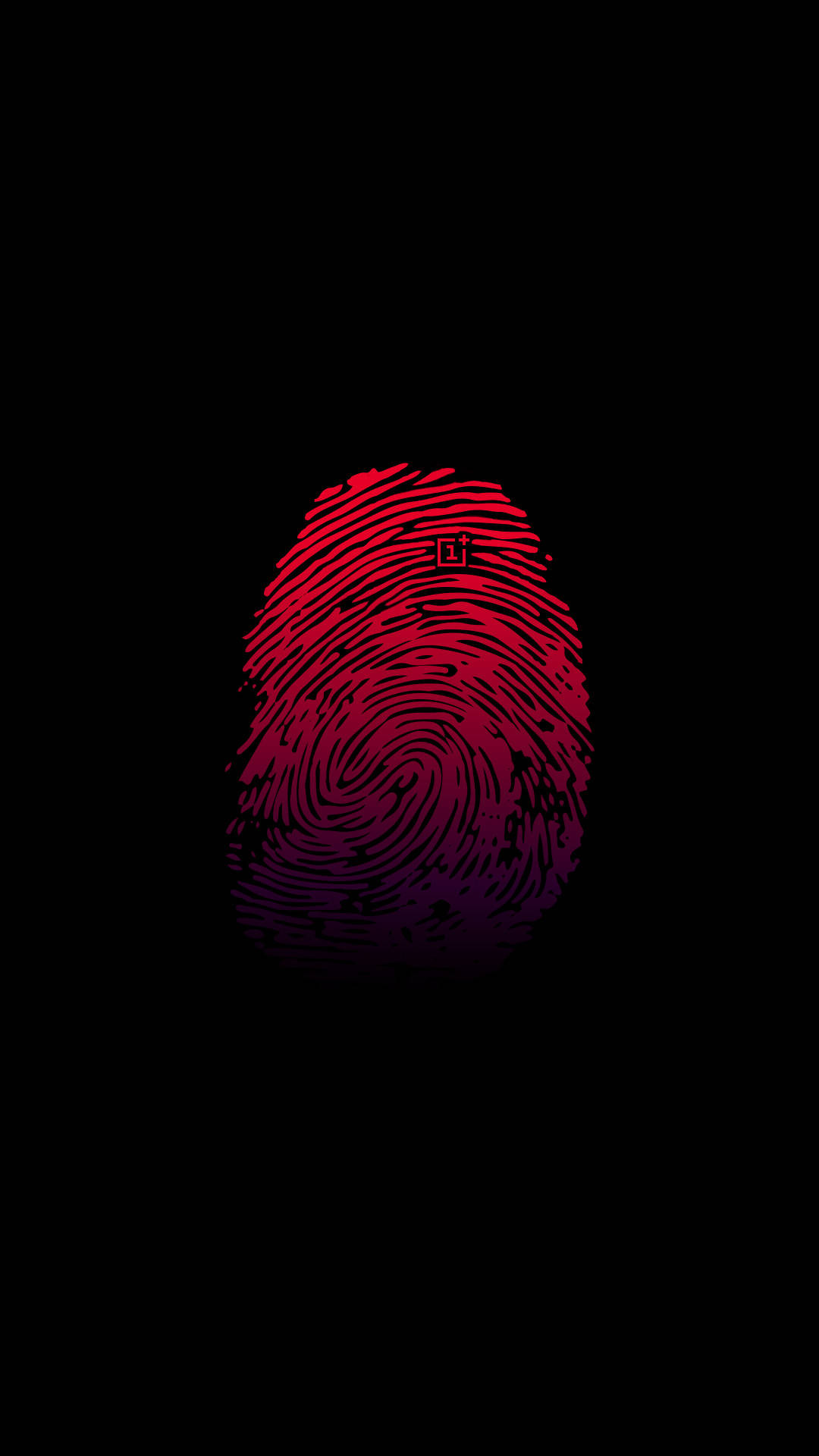 Vibrant OnePlus Red Thumbprint Image Bakgrunner