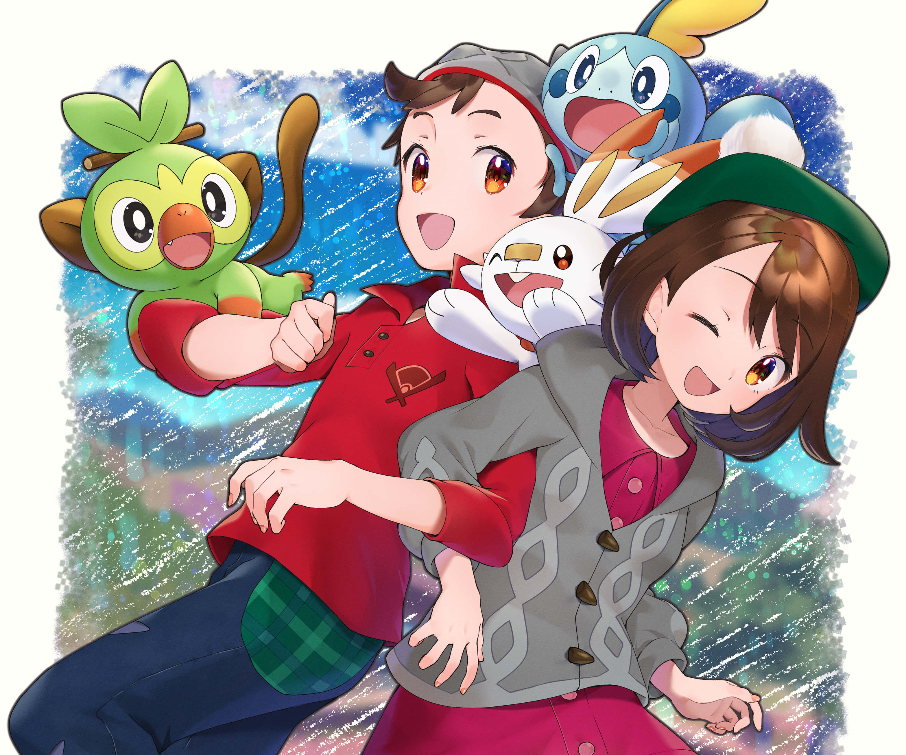 Victor og Gloria Pokemon PFP Bakgrunner