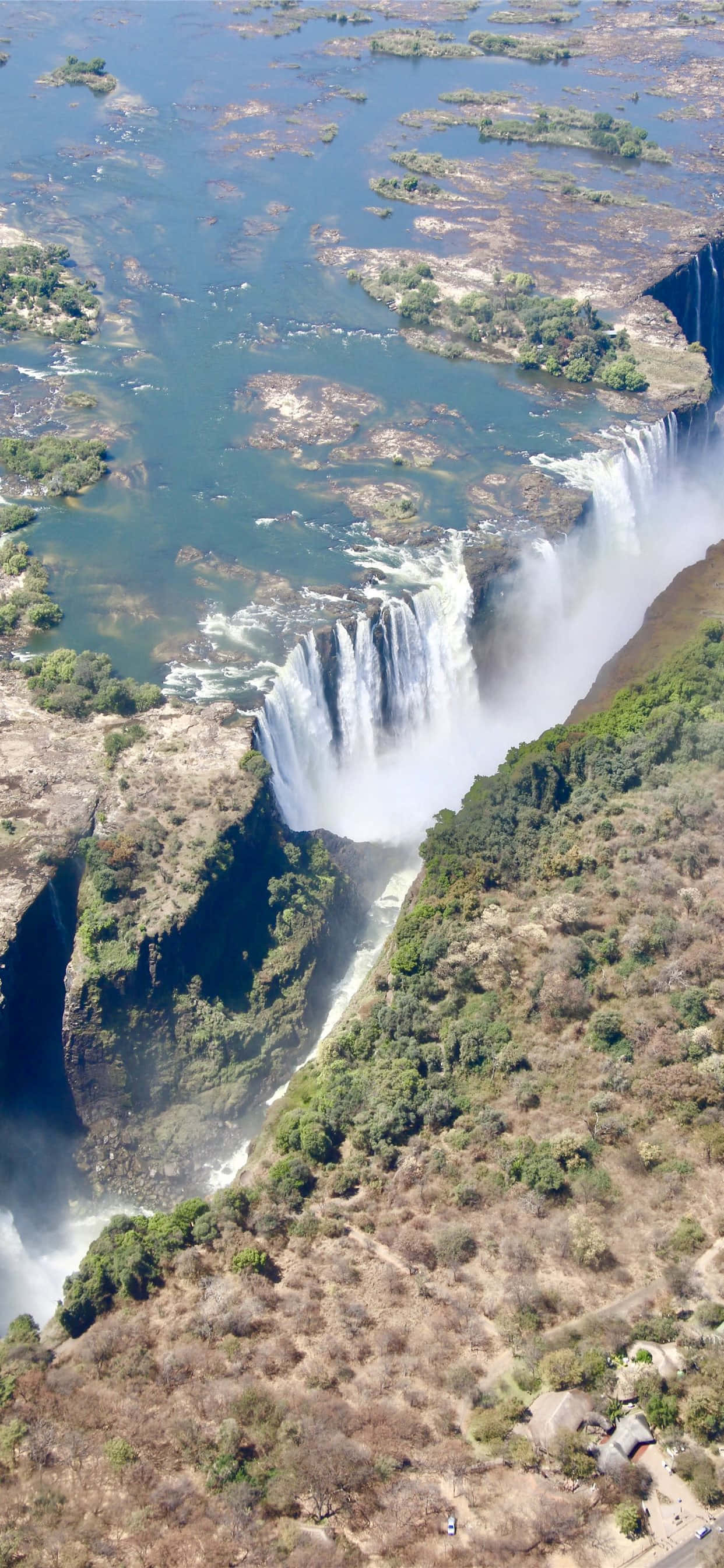 Victoria Falls Luftfoto Bakgrunner