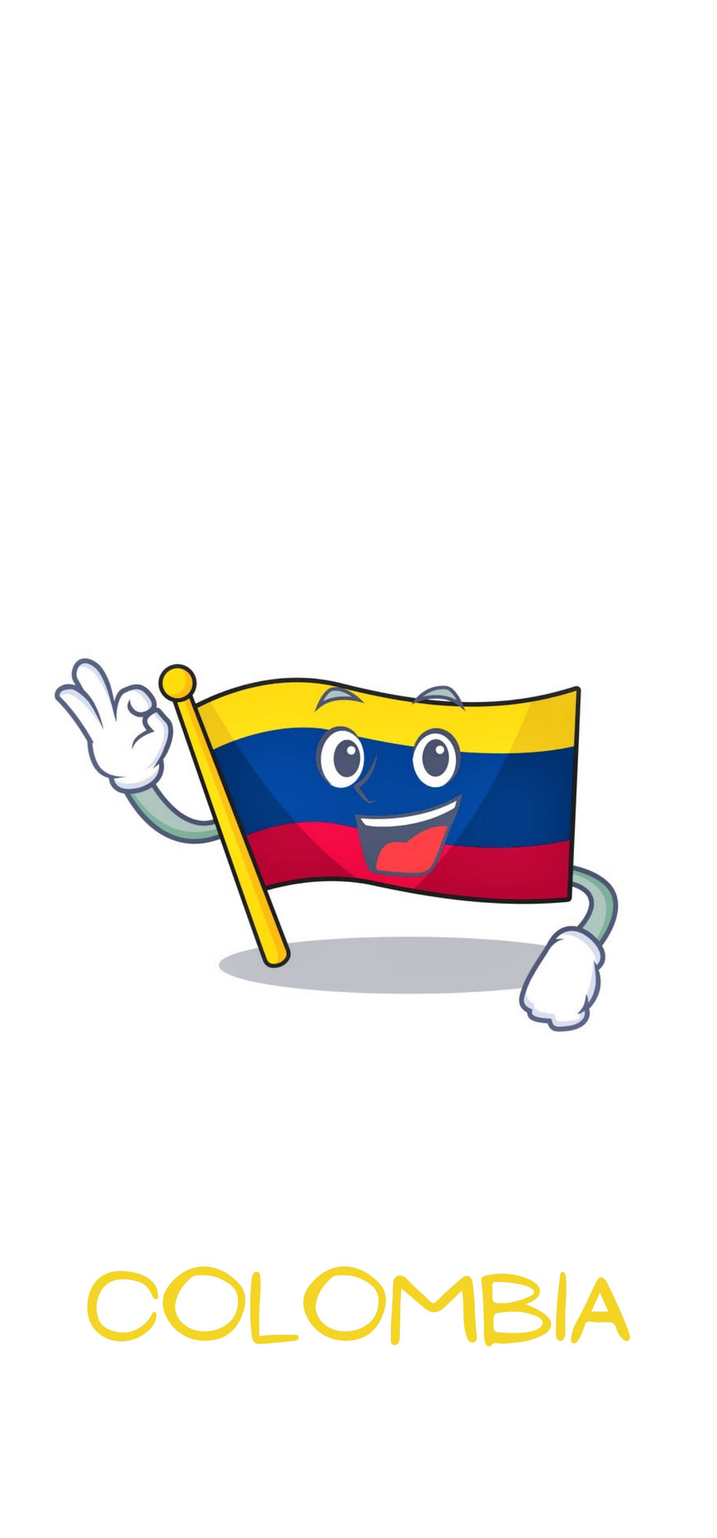 Viftende Colombia-flagge-emoji Bakgrunner