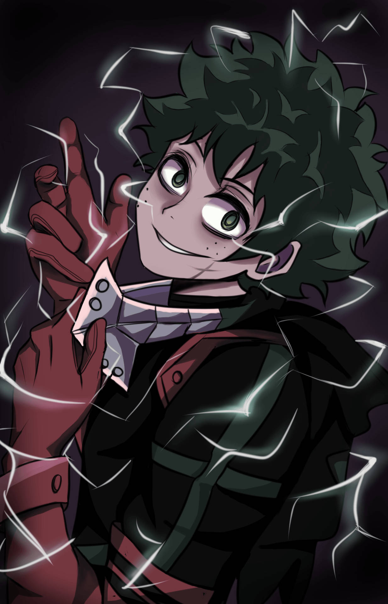 Villain Deku White Lightning Fan Art Bakgrunner