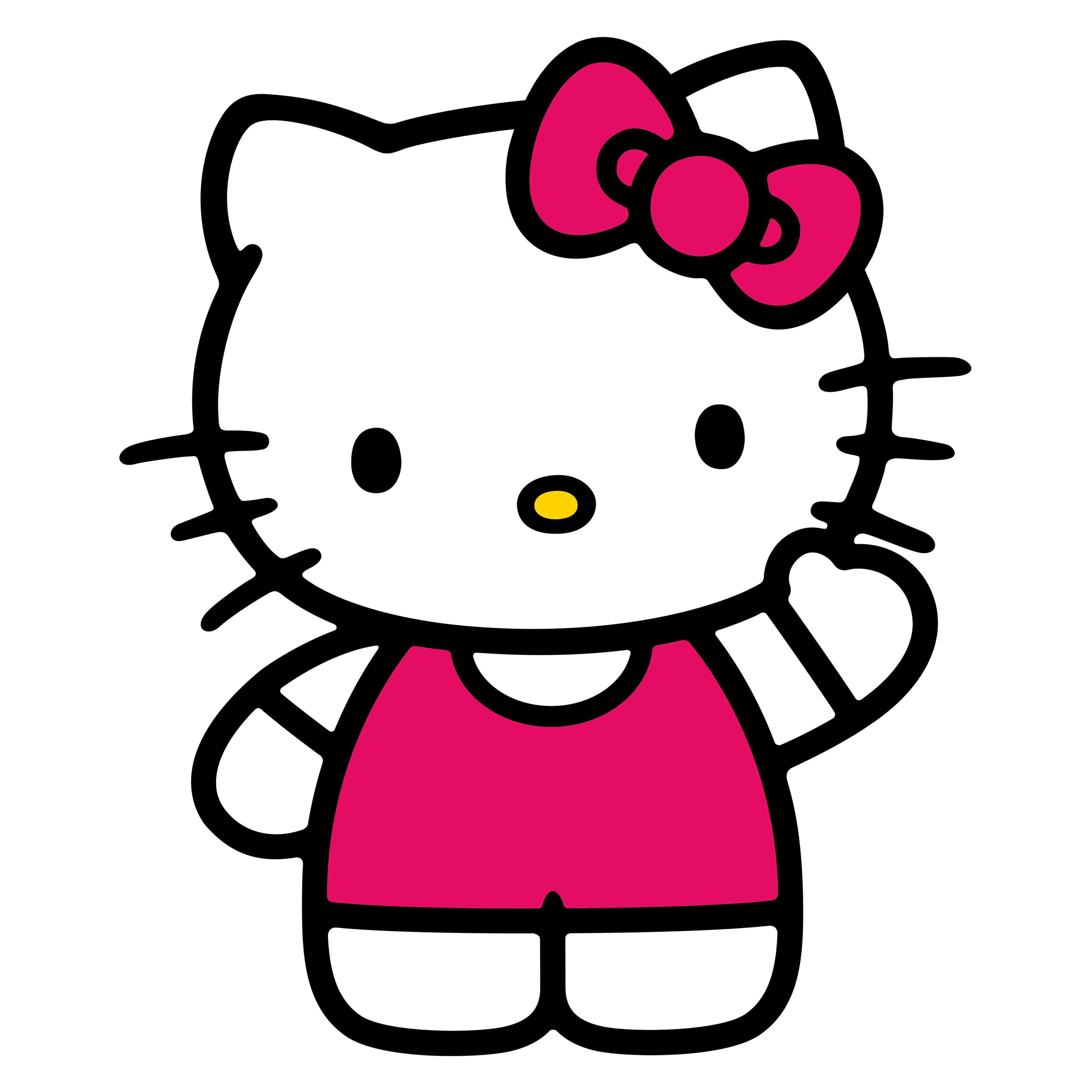 Vinkende Hello Kitty på rosa bakgrunn Bakgrunner