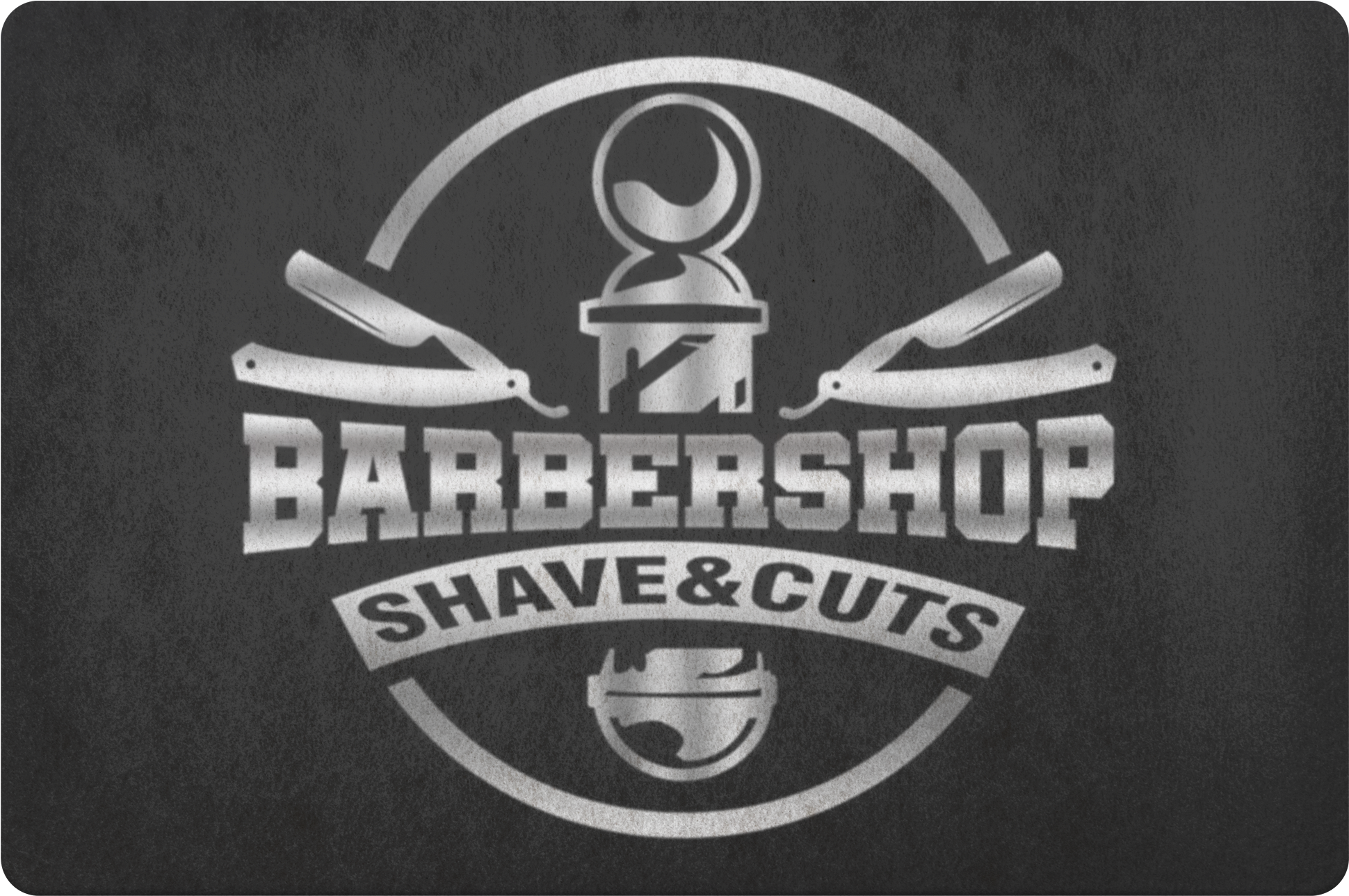 Vintage barbershop logodesign Bakgrunner
