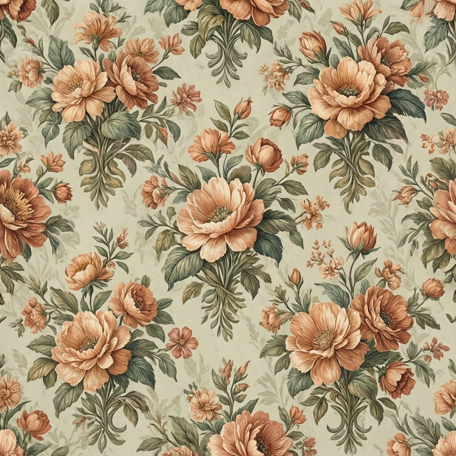 Vintage Blomster Slay Bakgrunner