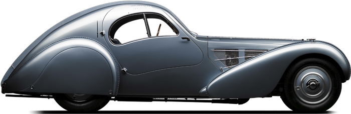 Vintage Bugatti klassisk bilprofil Bakgrunner