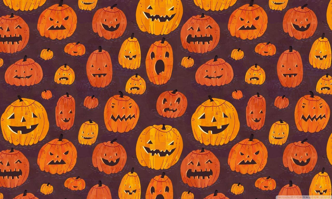 Vintage Halloween-lyktemønster Bakgrunner