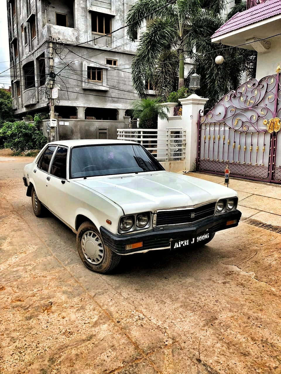 Vintage Hindustan Motors Ambassador-bil Bakgrunner