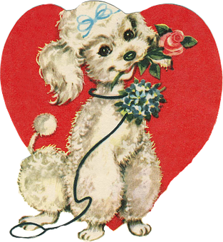 Vintage Valentinsdag Valpekjærlighet Bakgrunner