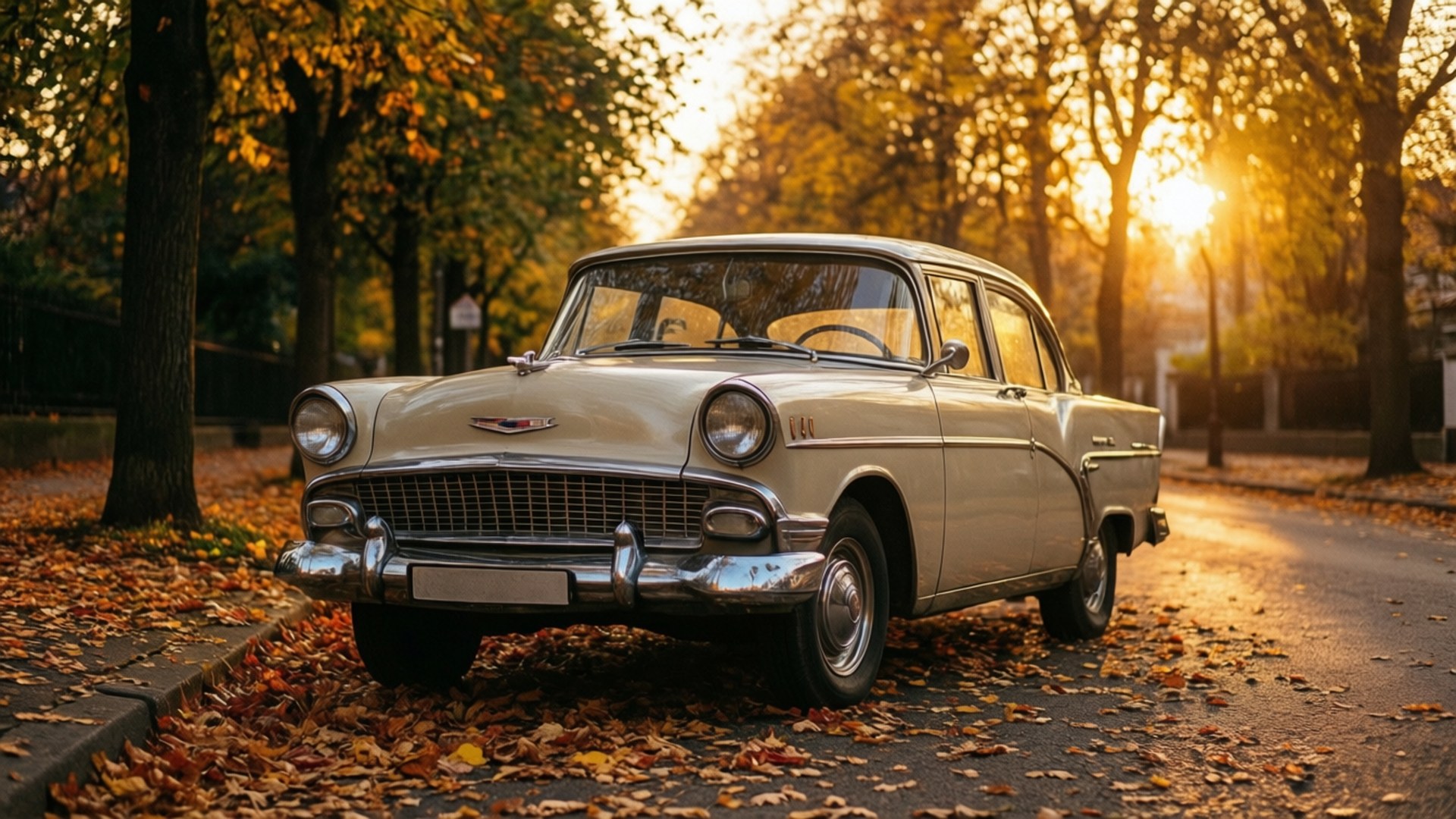 Vintagebil høstgate Bakgrunner