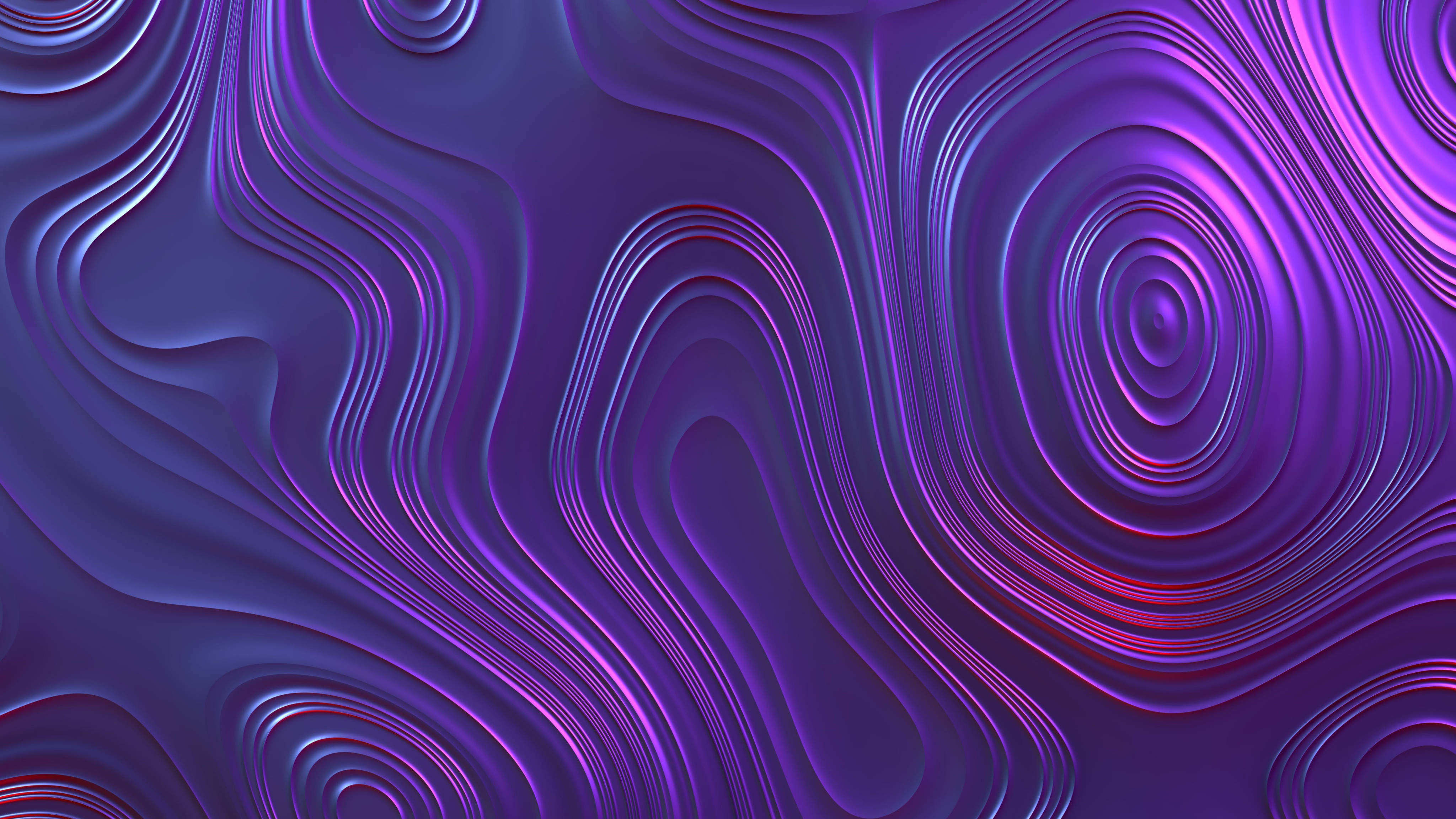Violet Aesthetic Oval Waves Abstract Bakgrunner