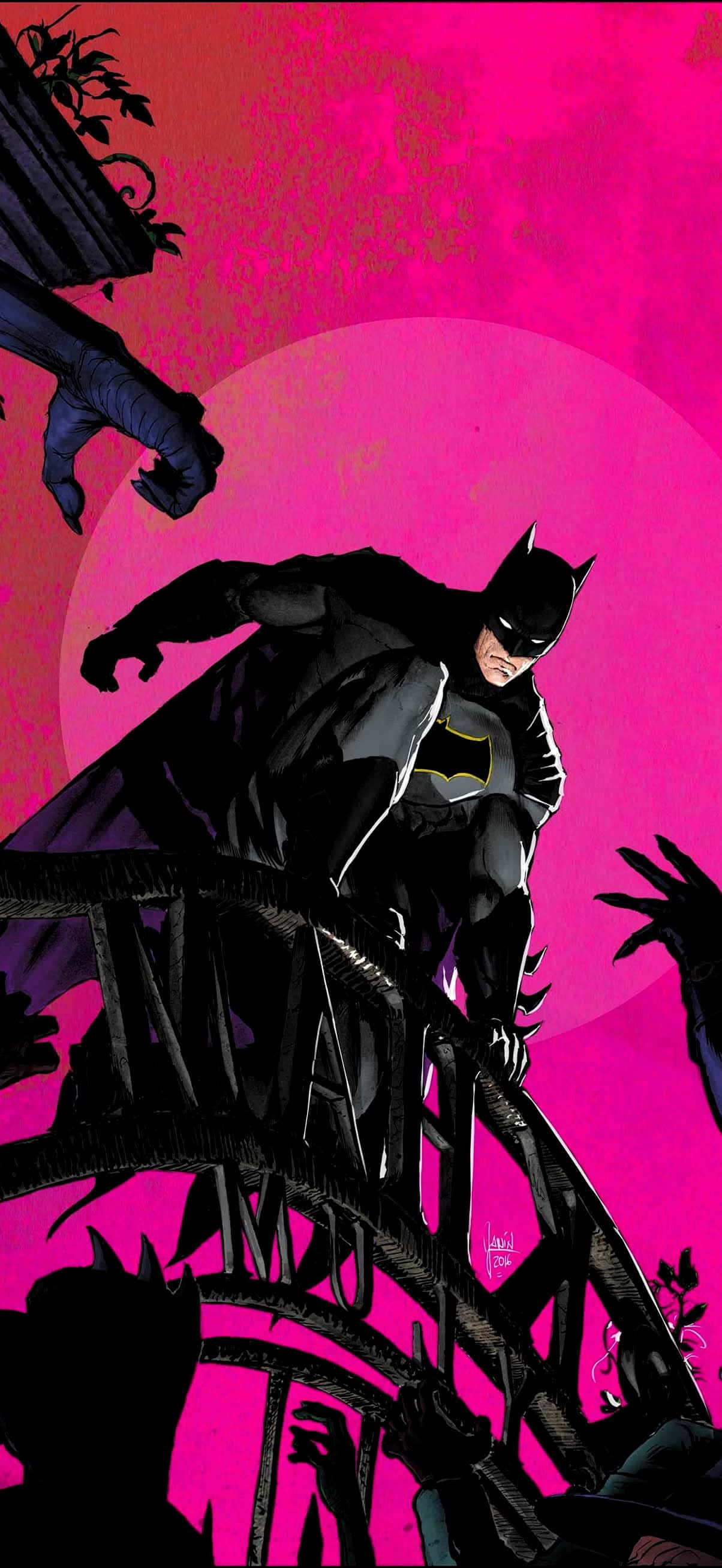 Vis din nerdekreditt med den fantastiske Batman iPhone Bakgrunner