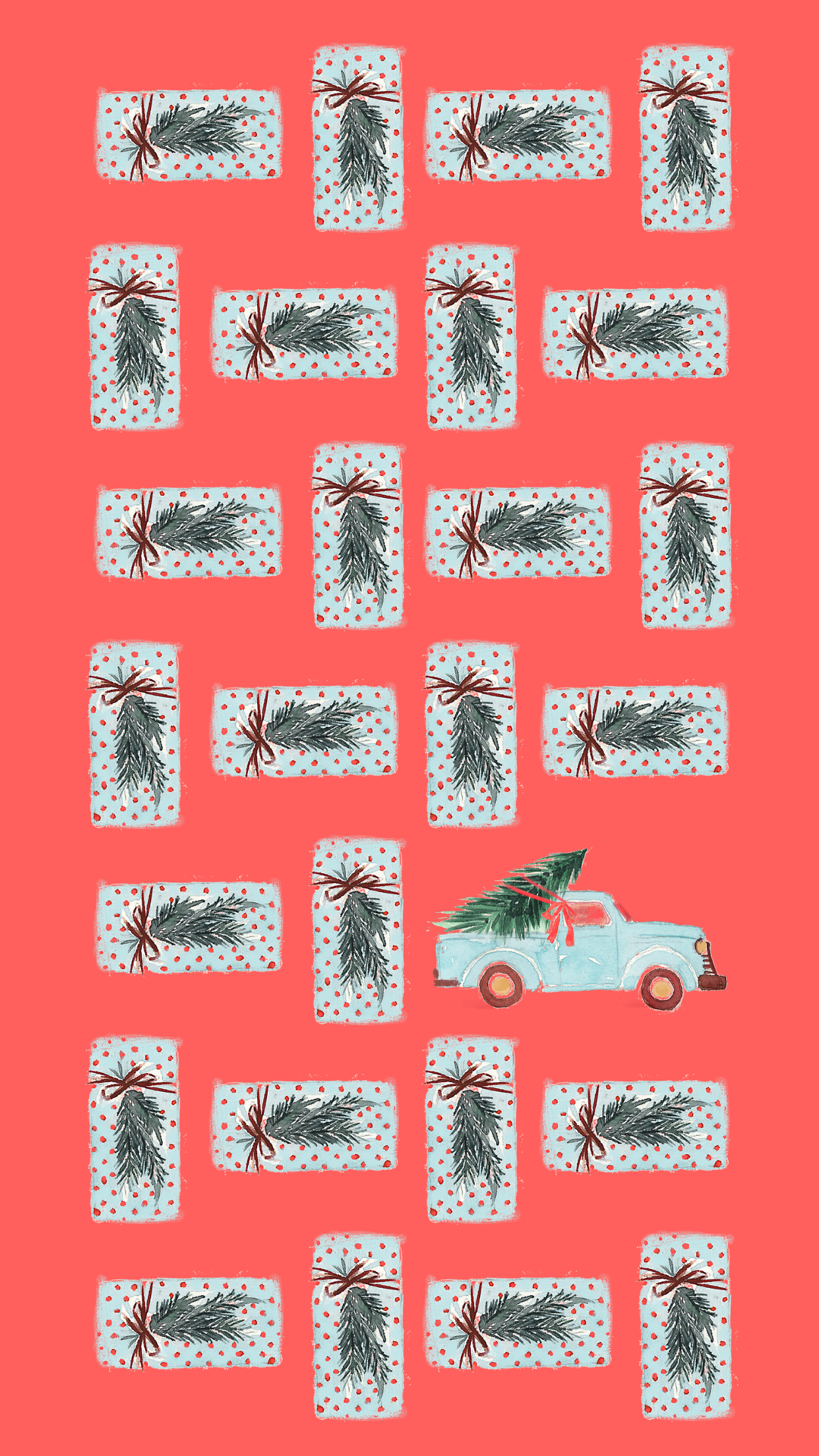 Vis frem julestemningen din med stil med denne festlige julebakgrunnen til telefonen. Bakgrunner