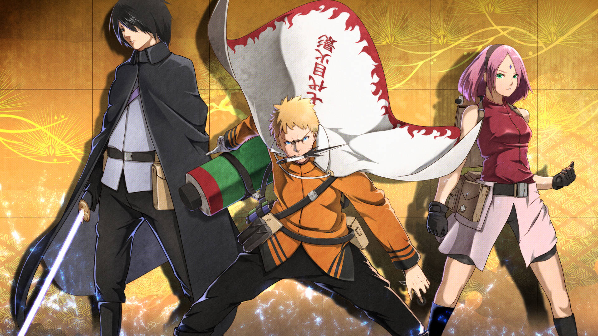 Voksen Sakura, Naruto og Sasuke Bakgrunner
