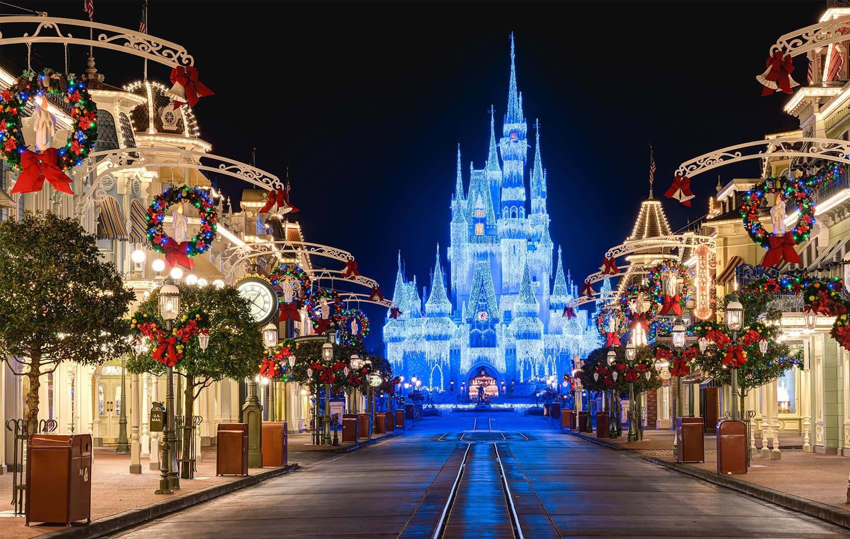 Walt Disney World Resort Zoom-julebakgrunn Bakgrunner