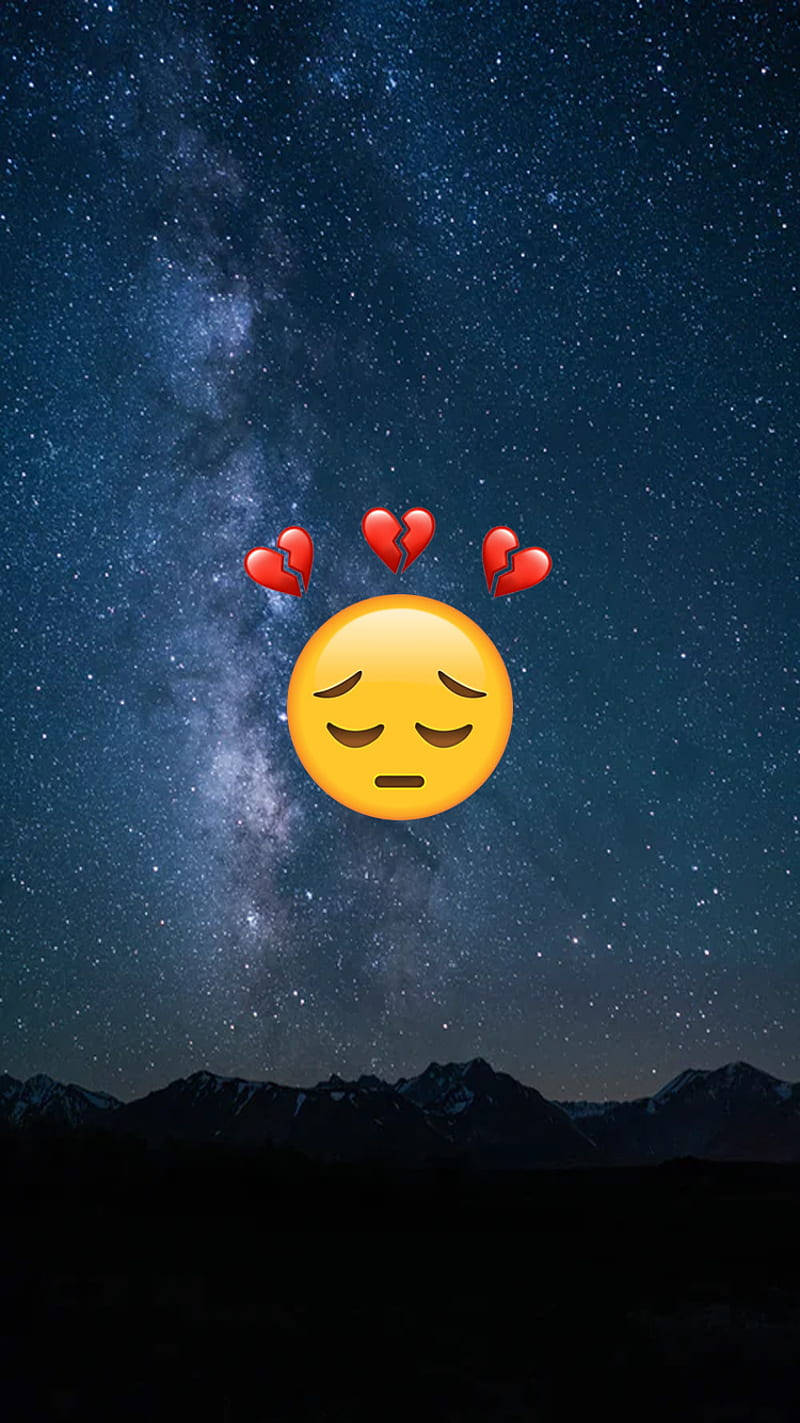WhatsApp DP trist emoji Bakgrunner