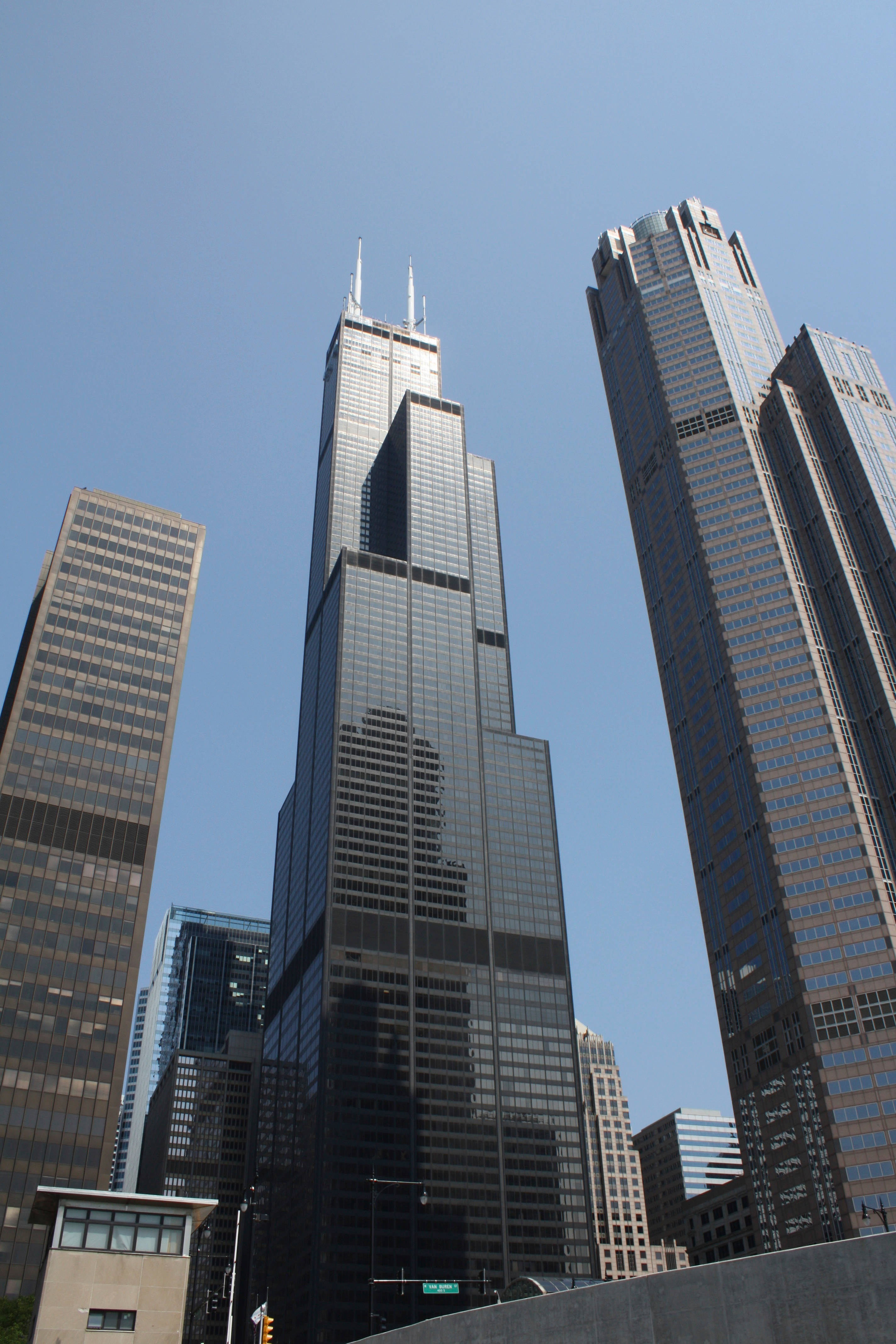 Willis Tower 108-etasjers skyskraper Chicago Bakgrunner