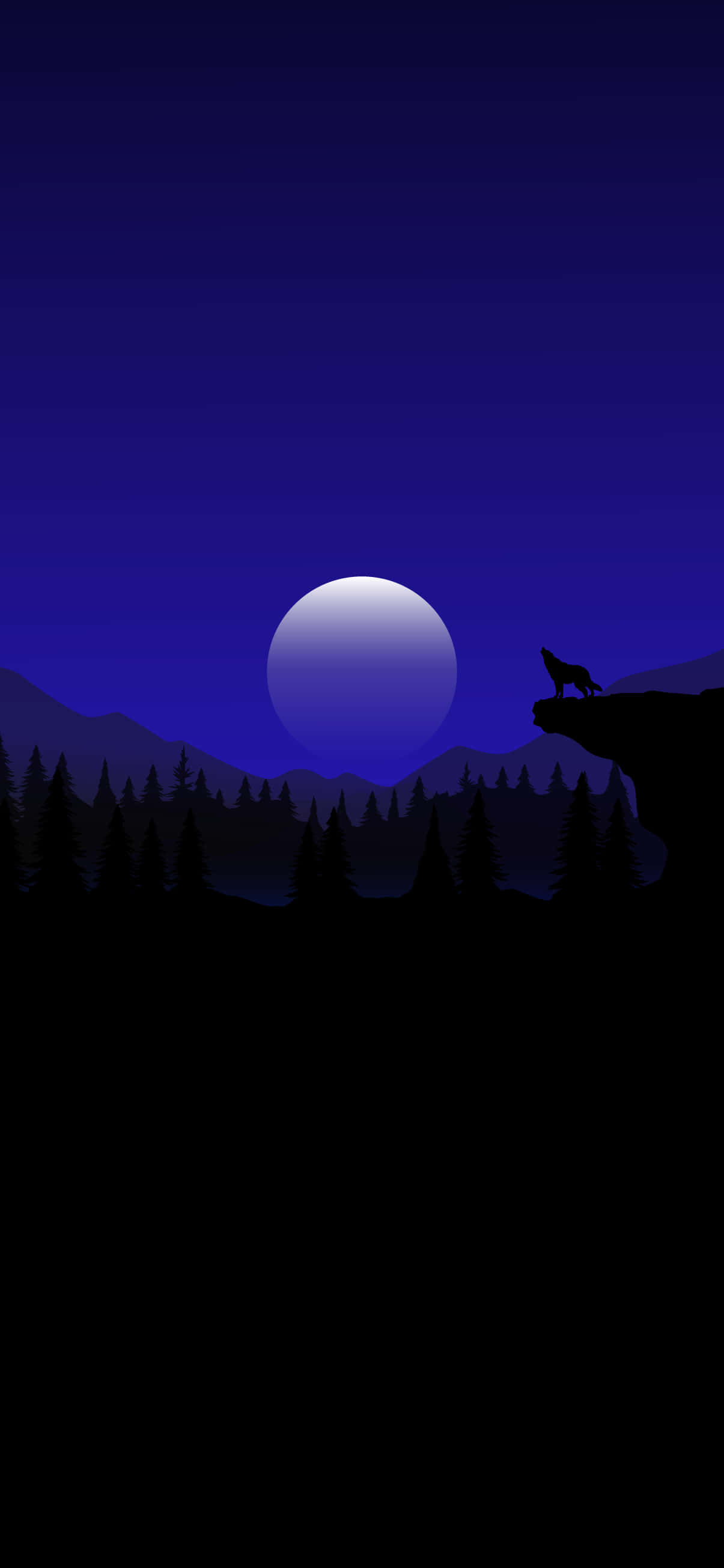 Wolf Moon Pixel 3XL AMOLED Bakgrunn Bakgrunner
