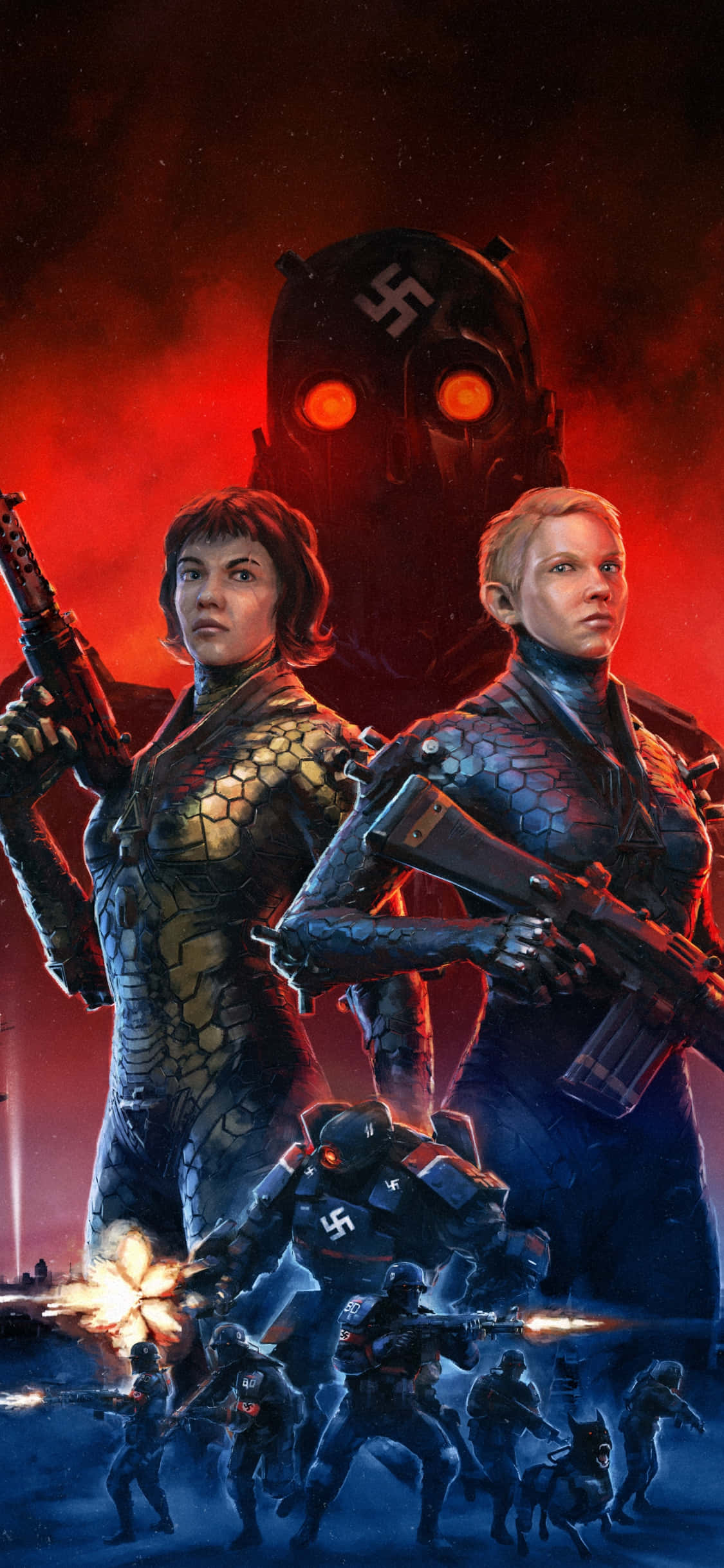 Wolfenstein II the New Colossus på iPhone Xs Bakgrunner