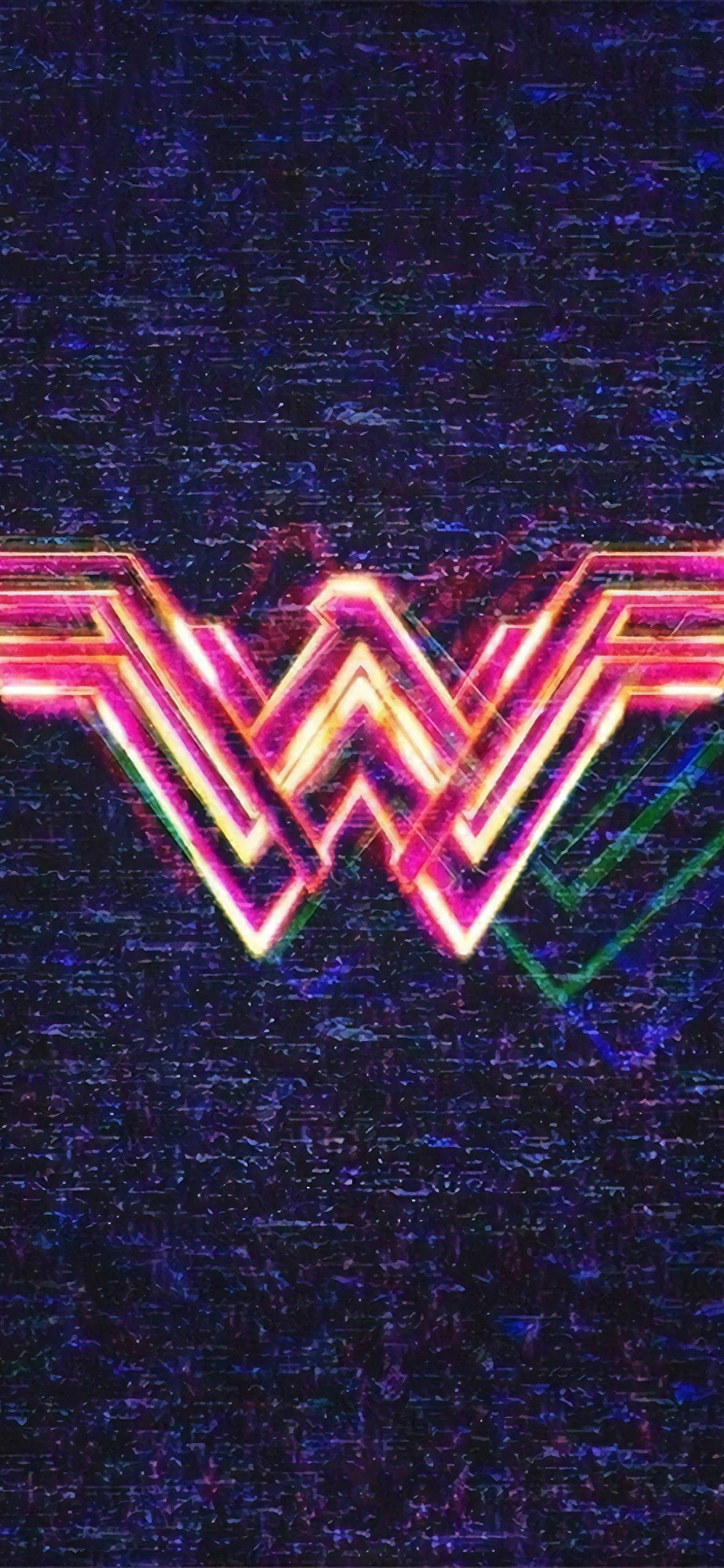 Wonder Woman 1984 Neon Lys Logo Bakgrunner