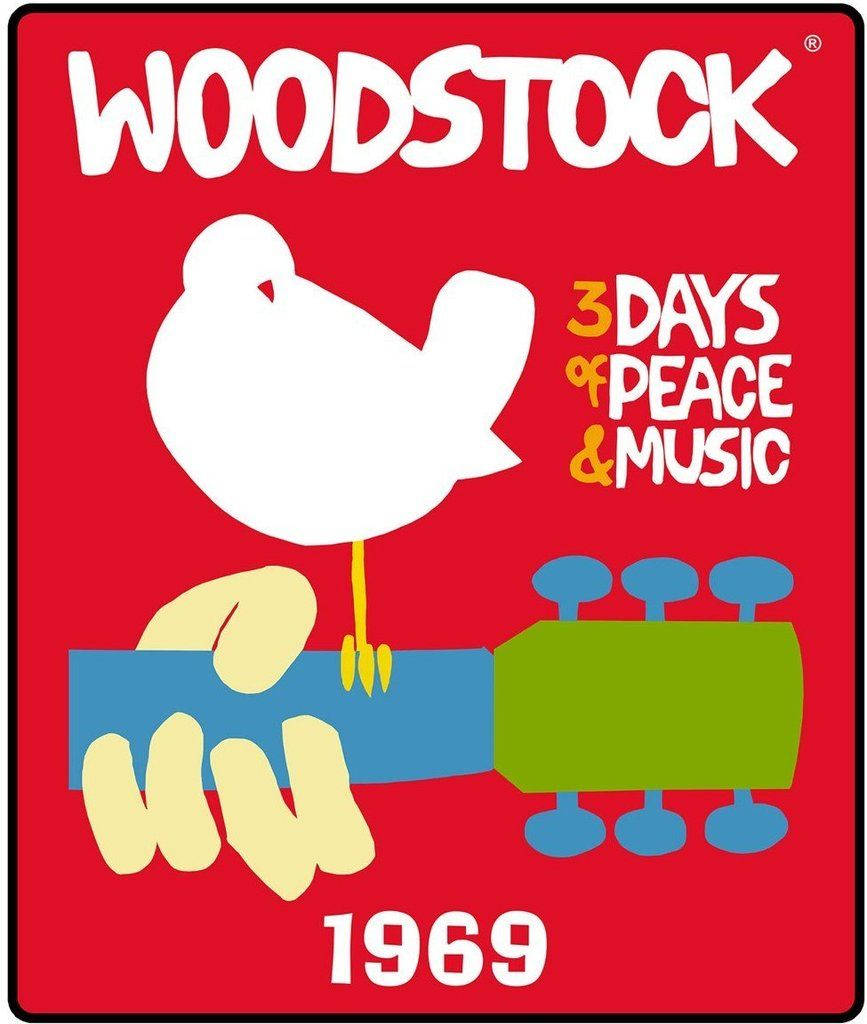 Woodstock 1969 Klassisk Logo Bakgrunner
