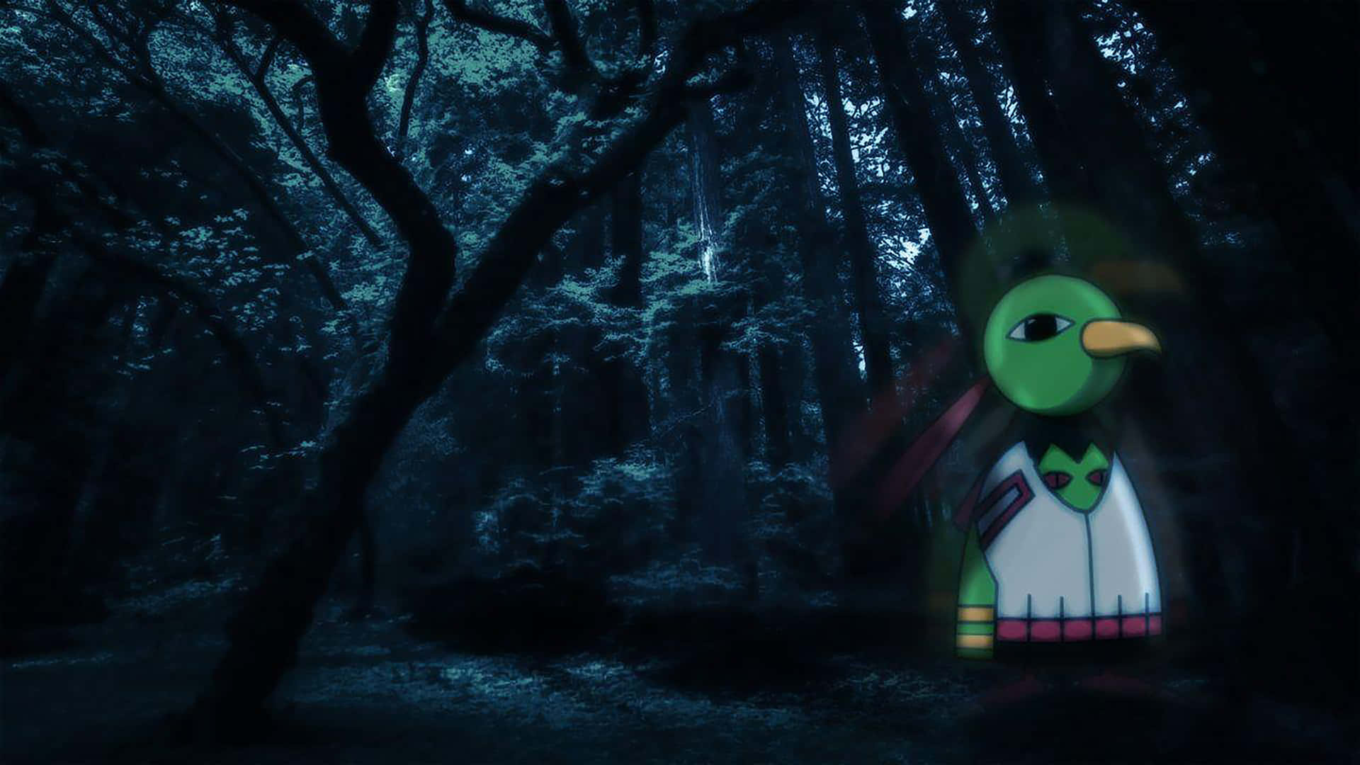 Xatu i en mørk skog Bakgrunner