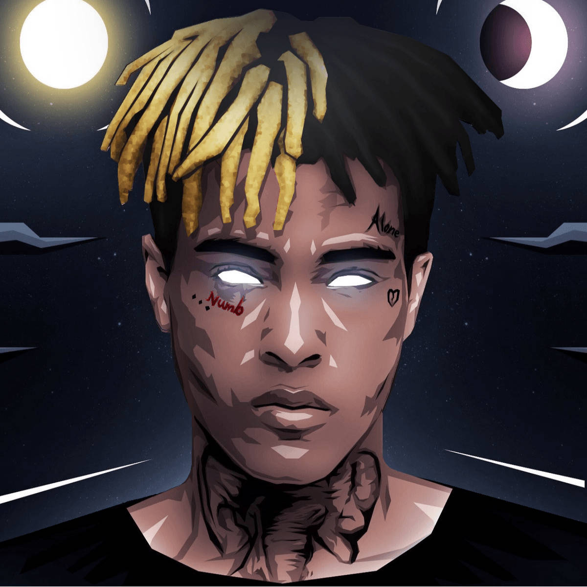 Xxxtentacion Anime Glødende Øyne Bakgrunner