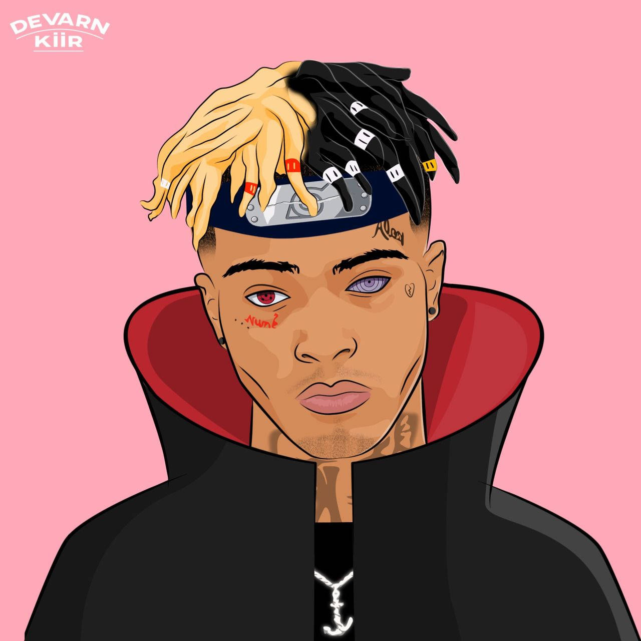 Xxxtentacion Anime Akatsuki-kappe Bakgrunner