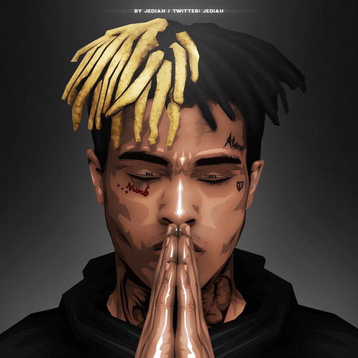 Xxxtentacion Anime Bedende Hender Bakgrunner