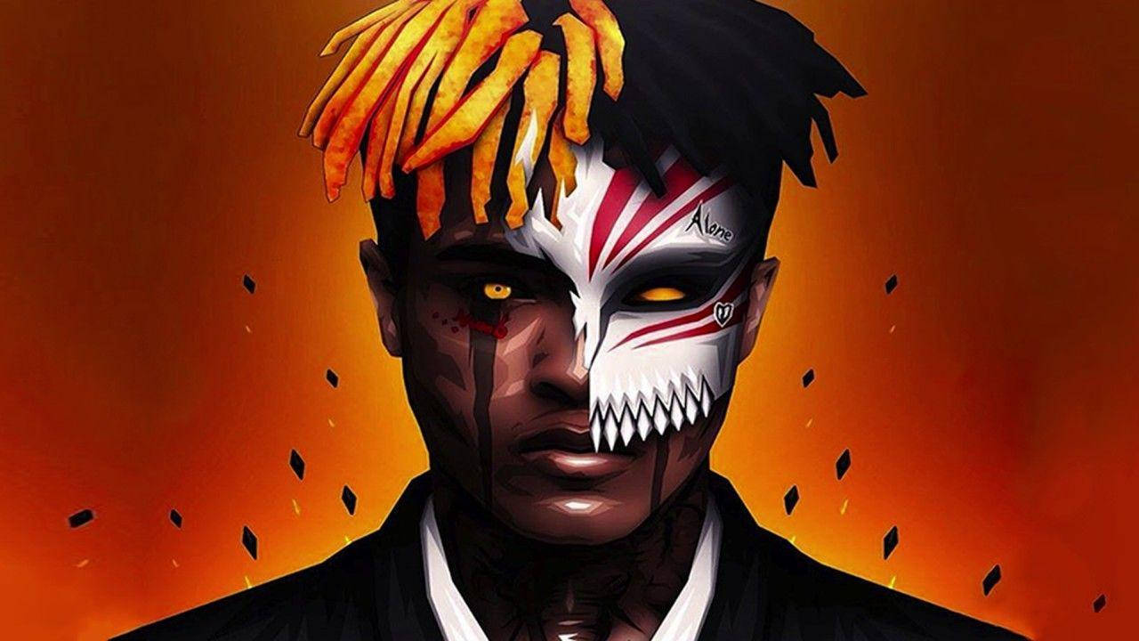 Xxxtentacion Anime Hollows Maske Bakgrunner