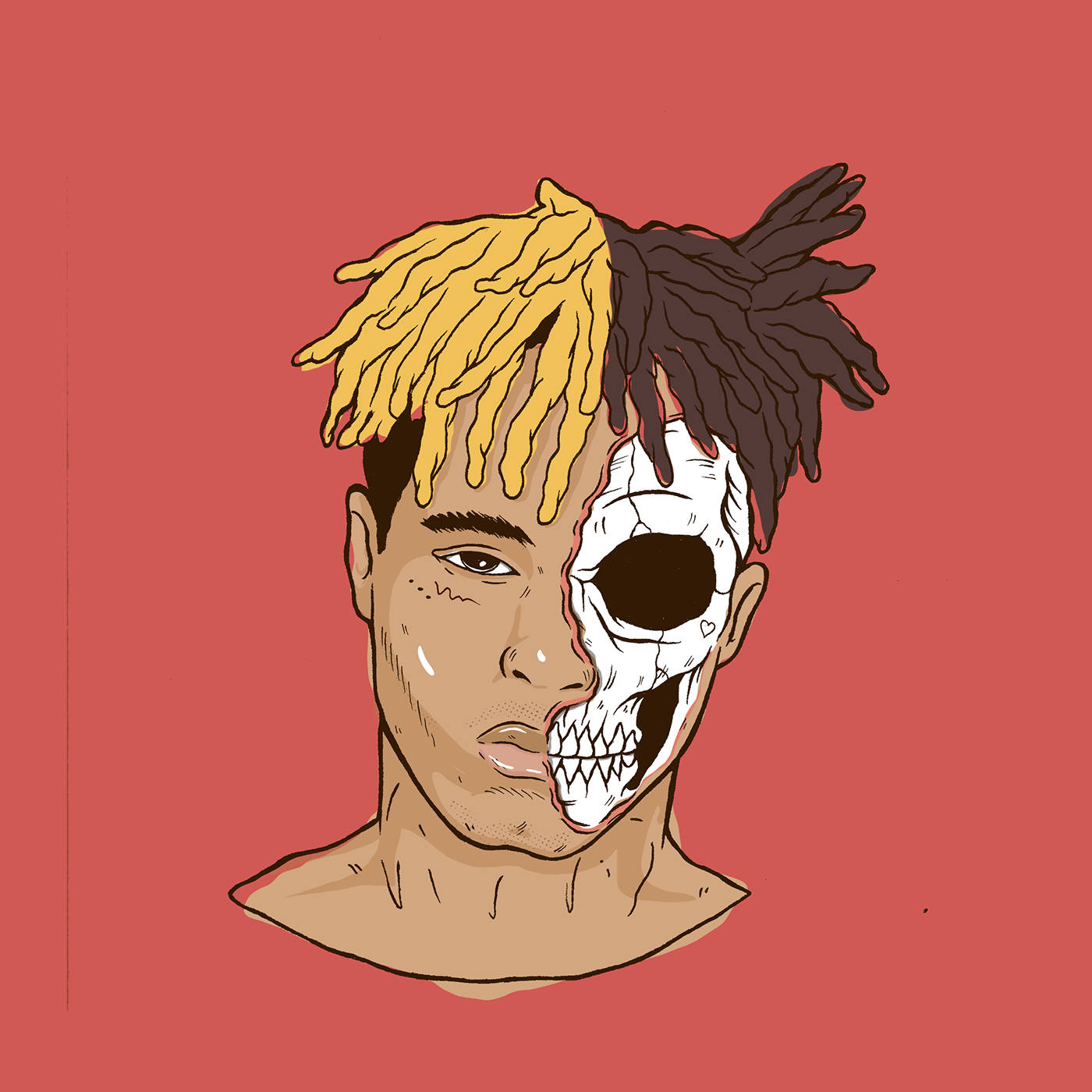 Xxxtentacion Anime-inspirert Kunst Bakgrunner