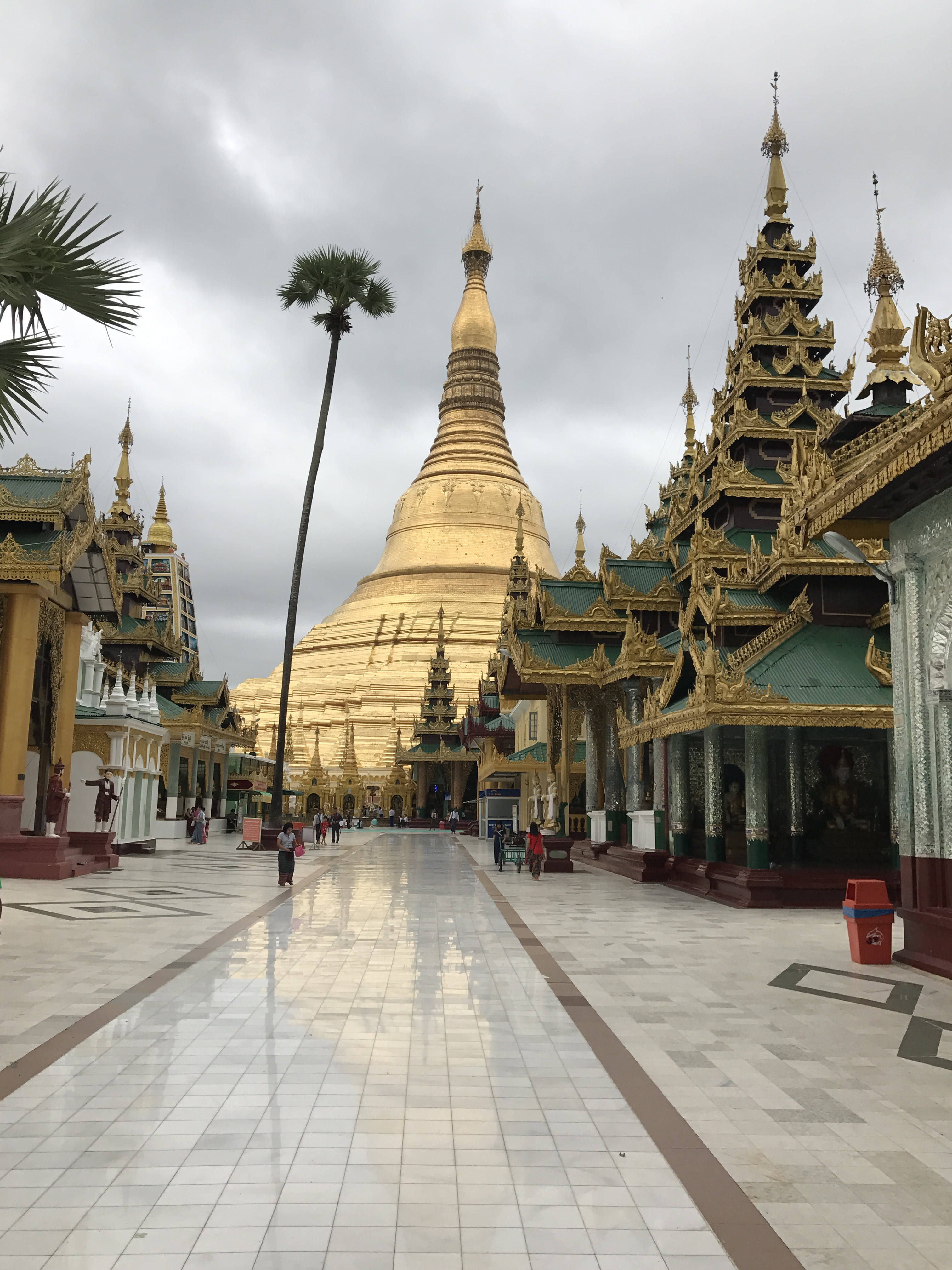 Yangon Shwedagon Kompleks Bakgrunner