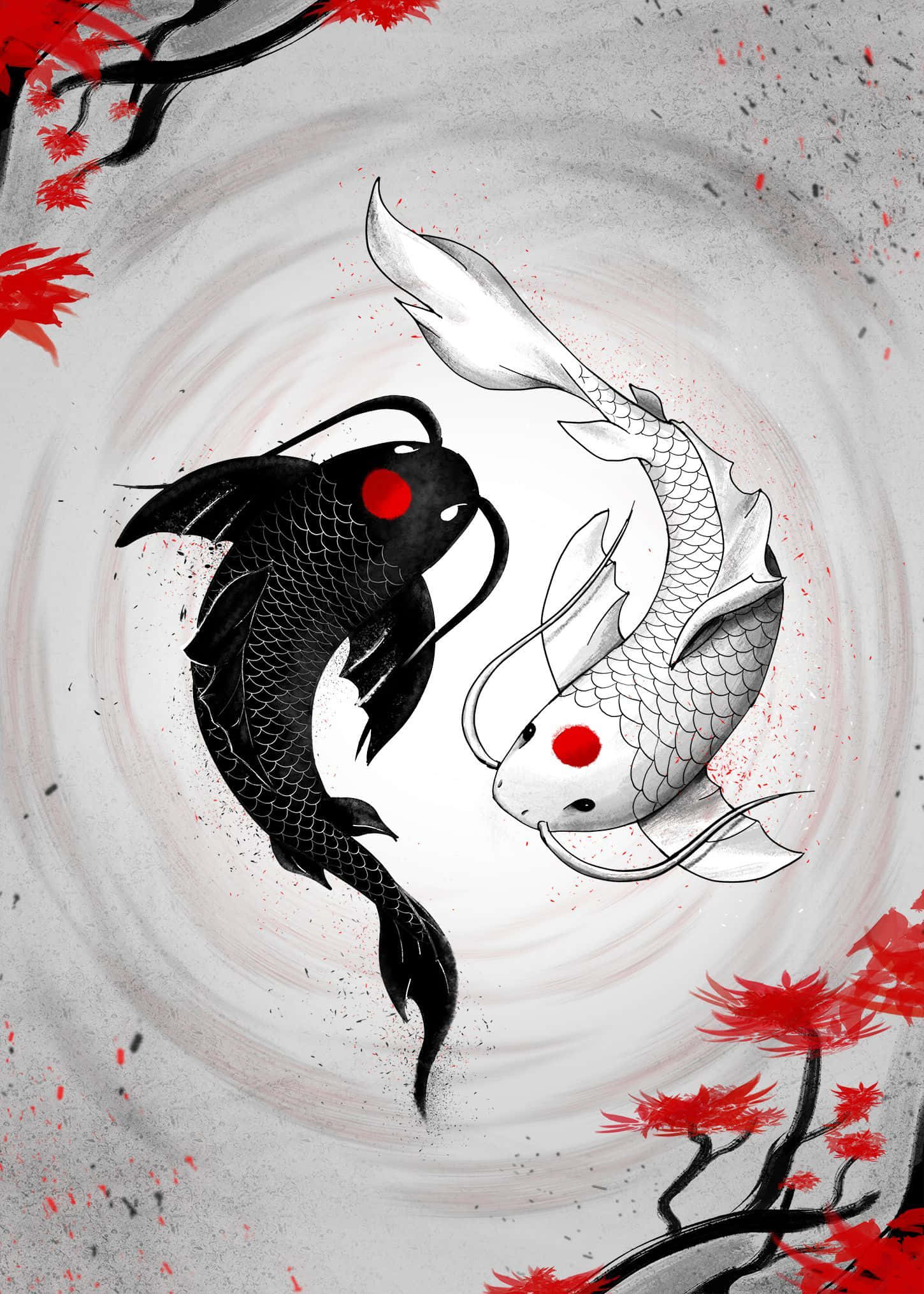 Yin Yang Fisk Harmoni Bakgrunner