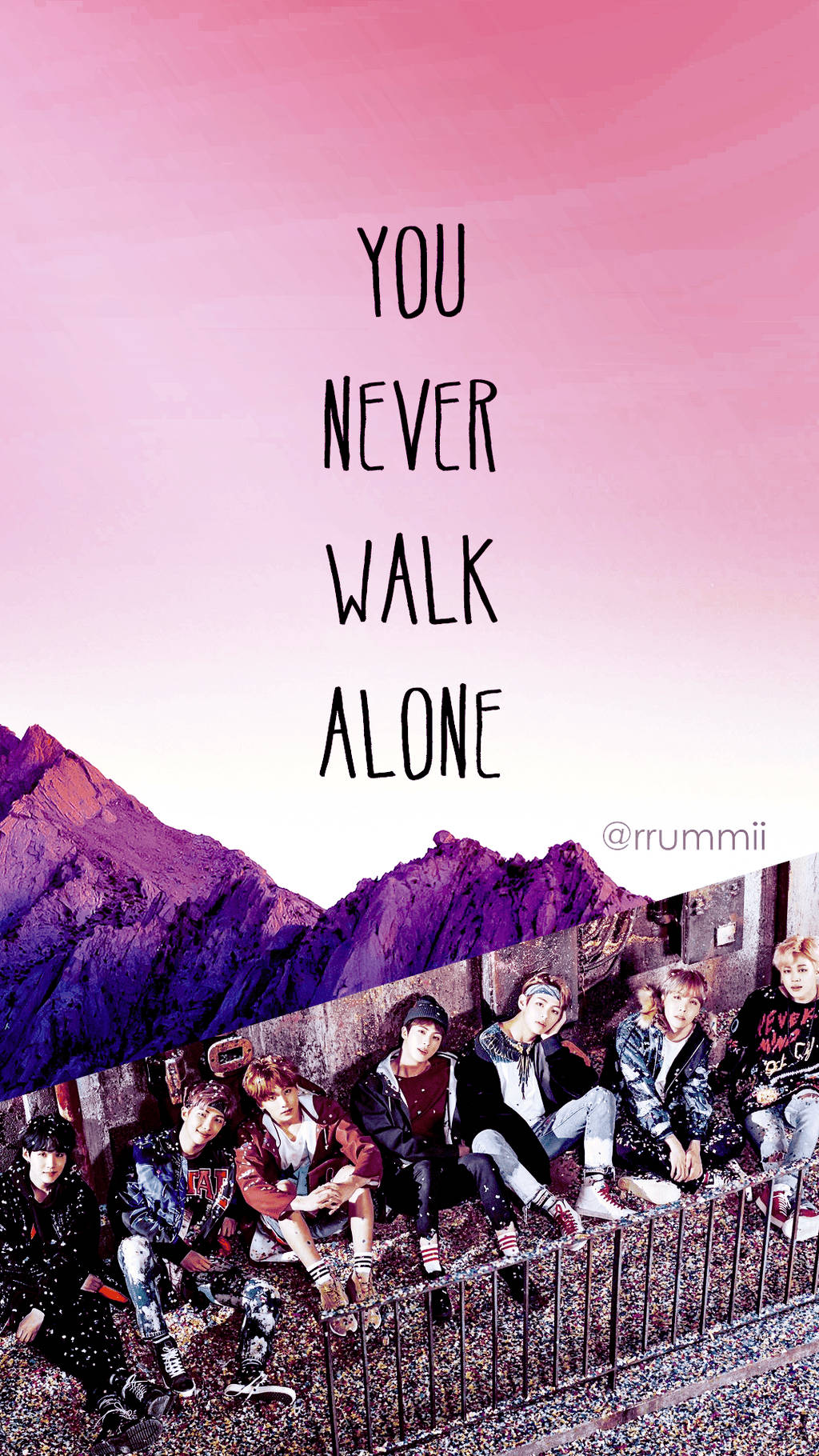 You Never Walk Alone-sitat BTS-bakgrunn.