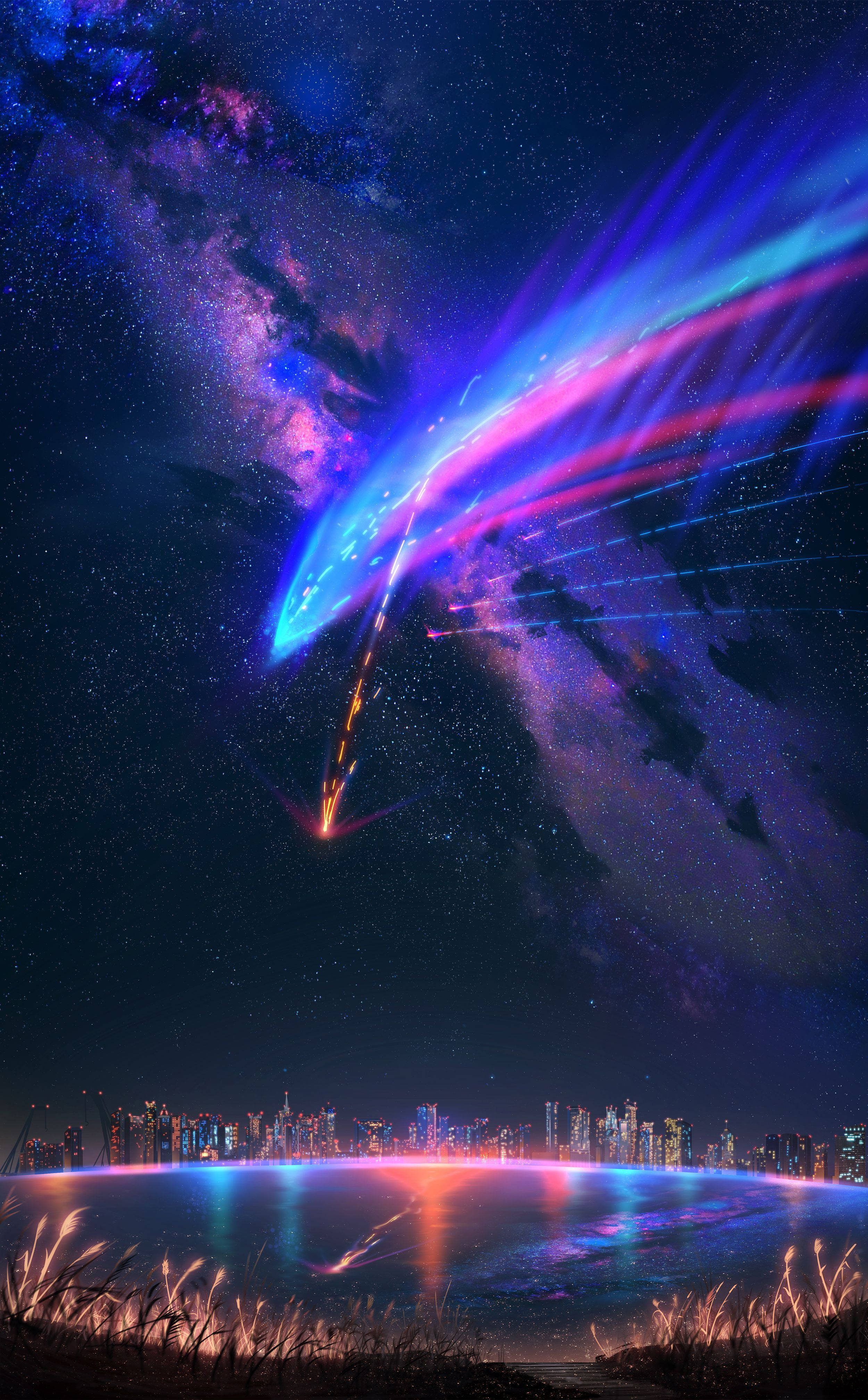 Your Name iPhone Hav som speiler meteor Bakgrunner