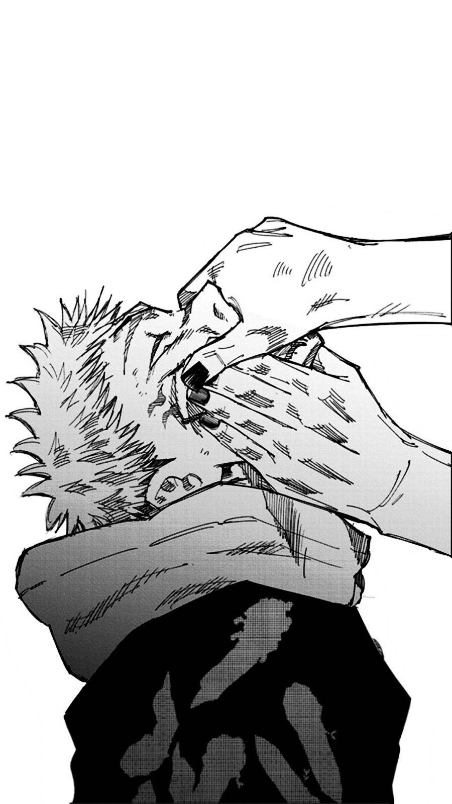 Kvelende Itadori Yuji Jujutsu Kaisen bakgrunnsbilde