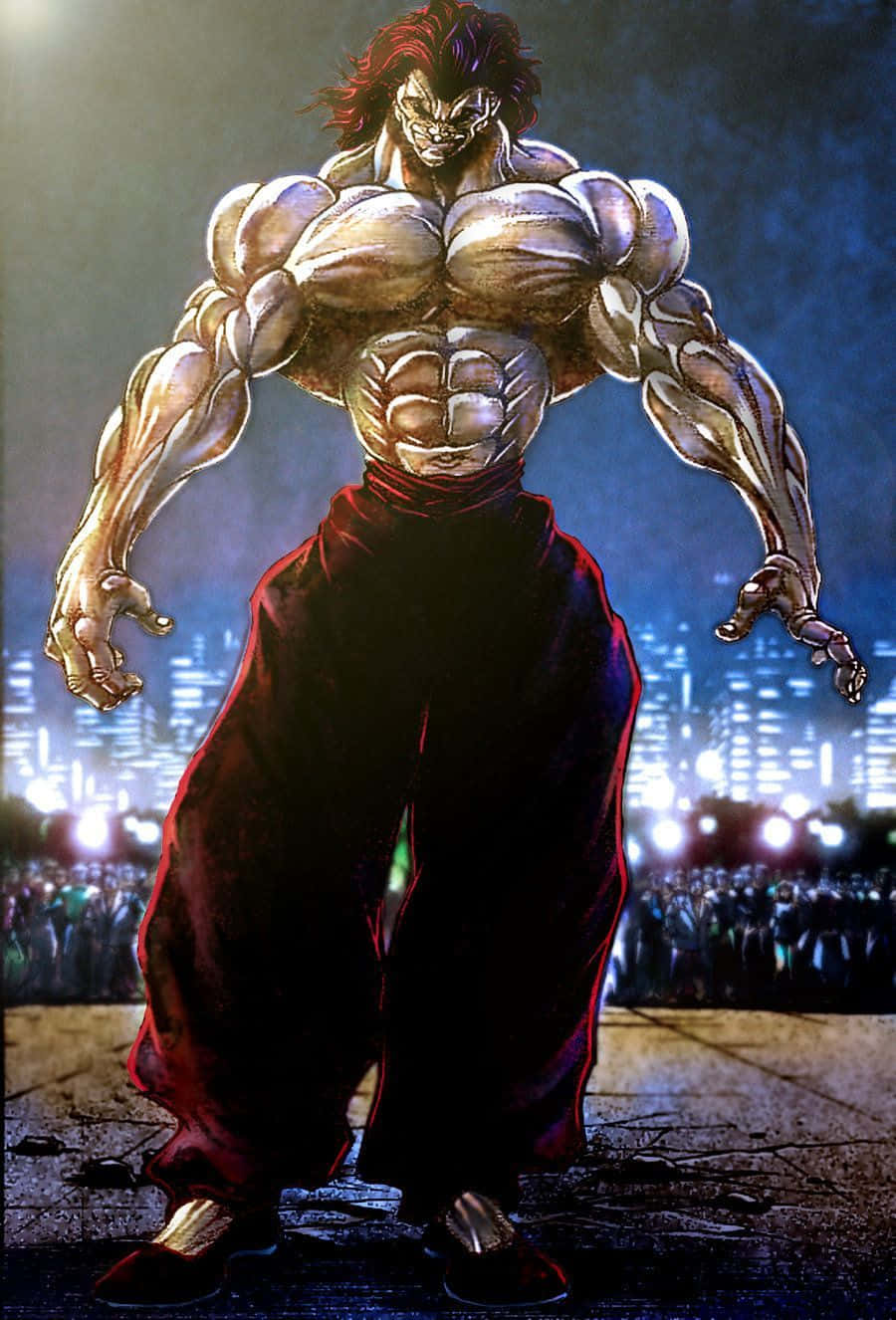 Yujiro Hanma fra Baki the Grappler Bakgrunner