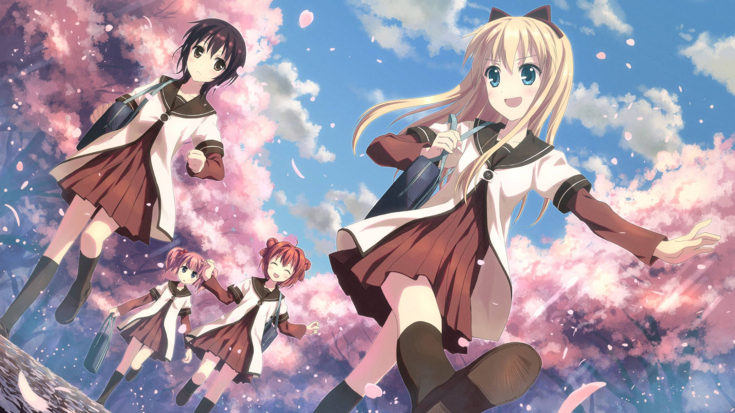 Yuru Yuri Anime Lesbisk Bakgrunner