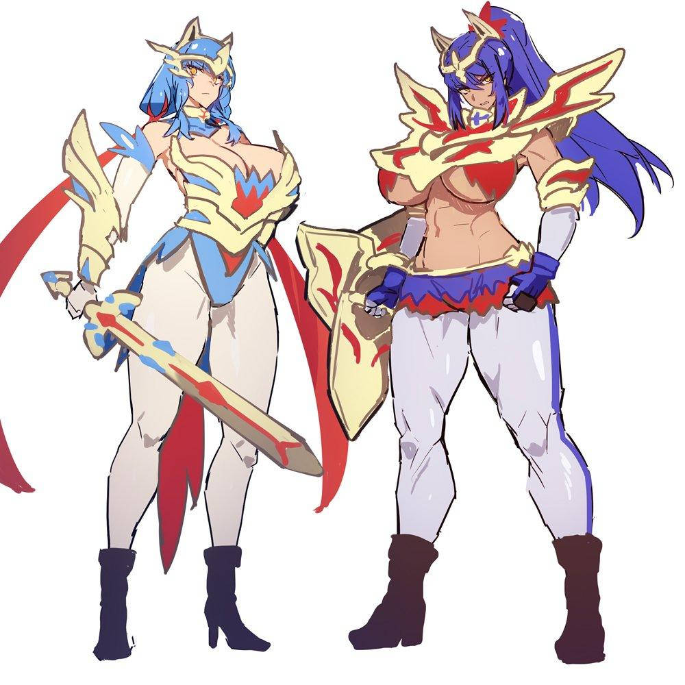 Zacian og Zamazenta som kvinner Bakgrunner