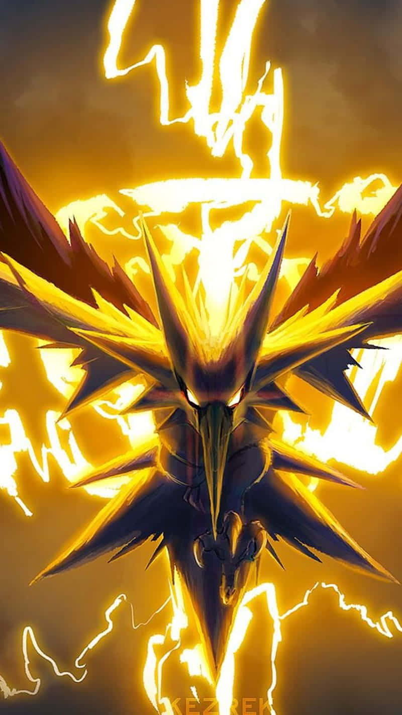 Zapdos med lynbolter Bakgrunner