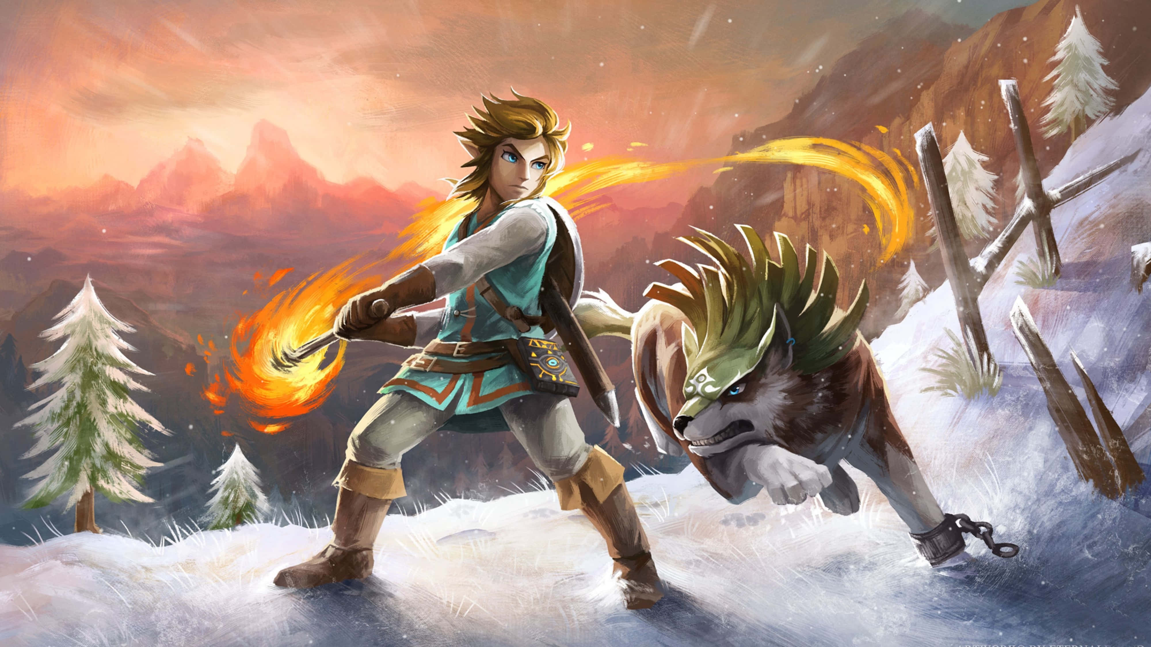 Zelda Breath of the Wild 4K Dyretemming Bakgrunner