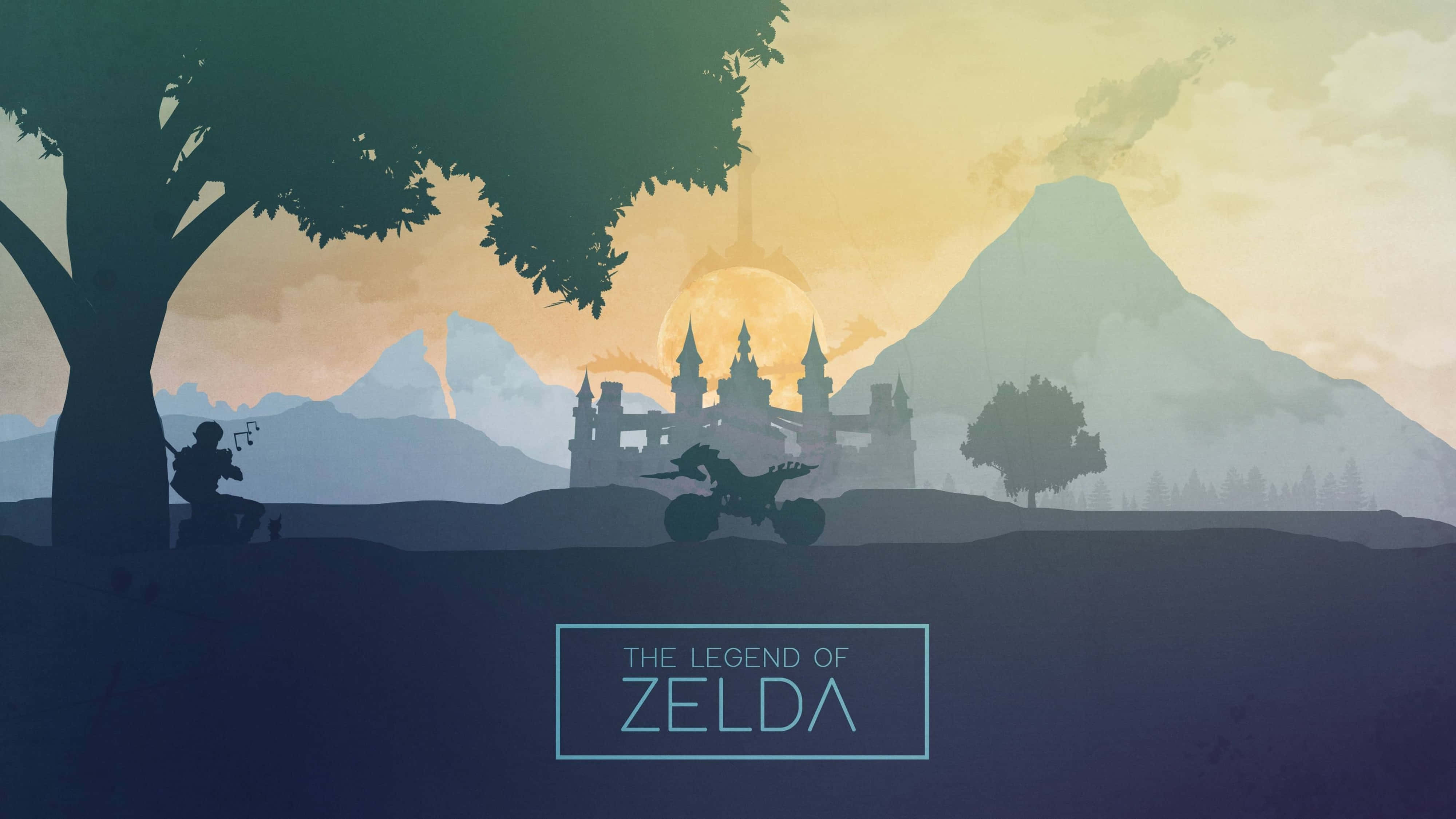 Zelda Breath Of The Wild 4K lagdelt kunst Bakgrunner