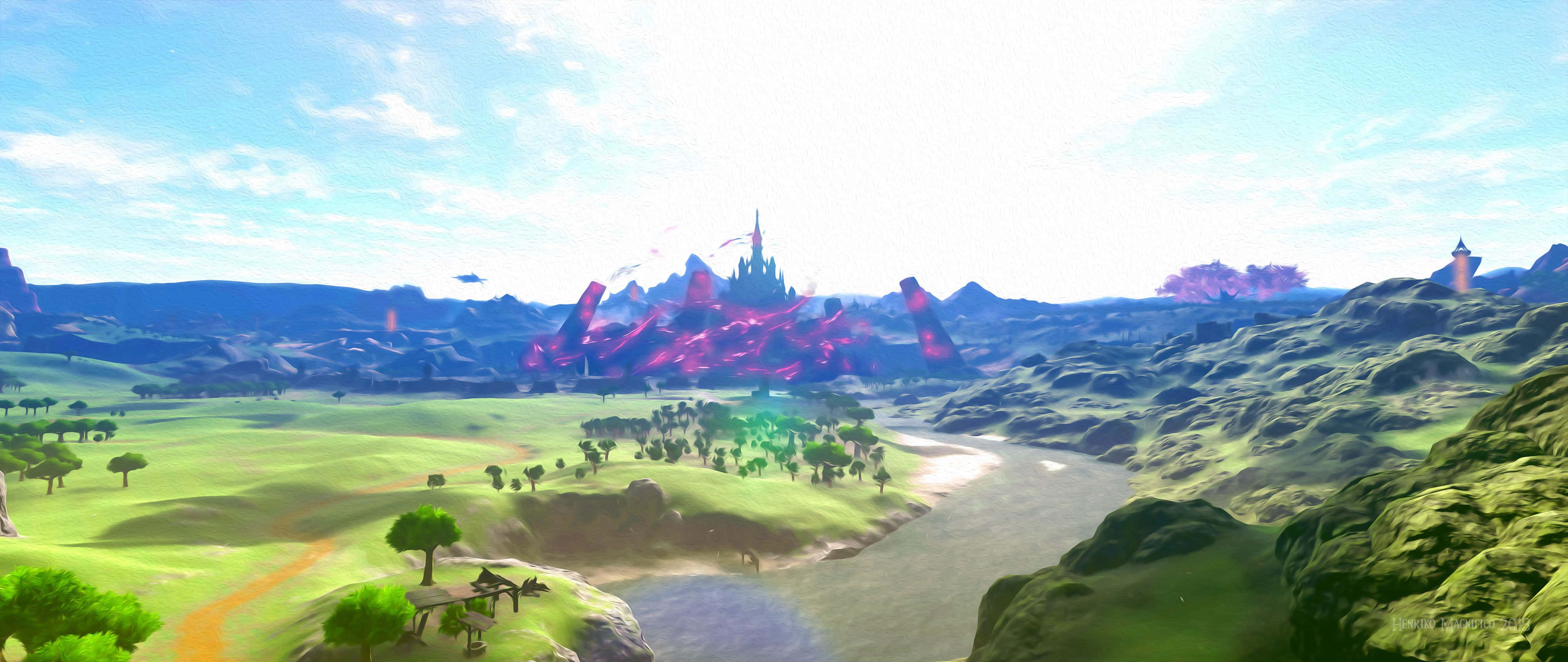 Zelda Breath Of The Wild 4K Dagslys Natur Bakgrunner