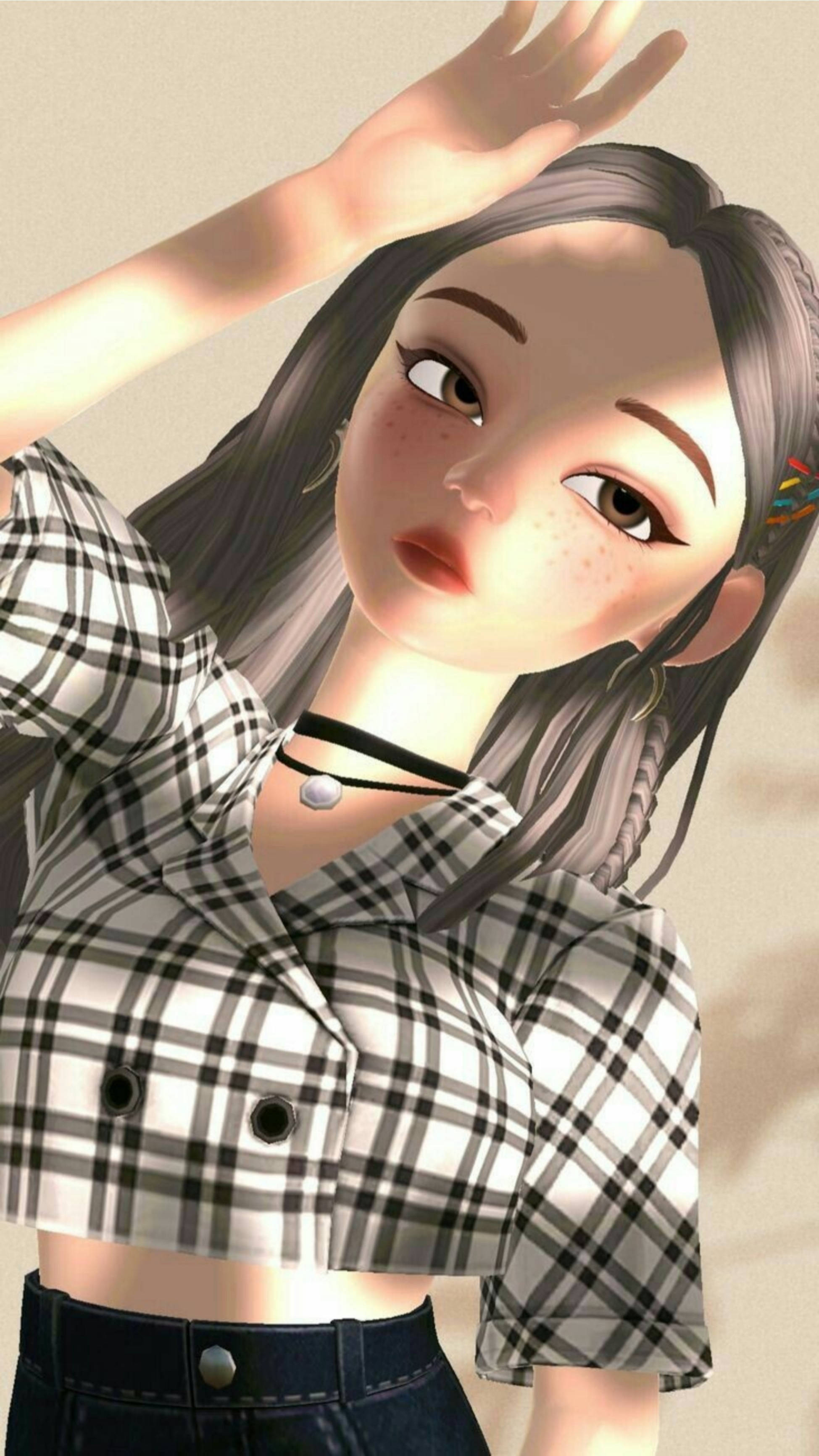 Zepeto Aesthetic Silhouette Jente Bakgrunner