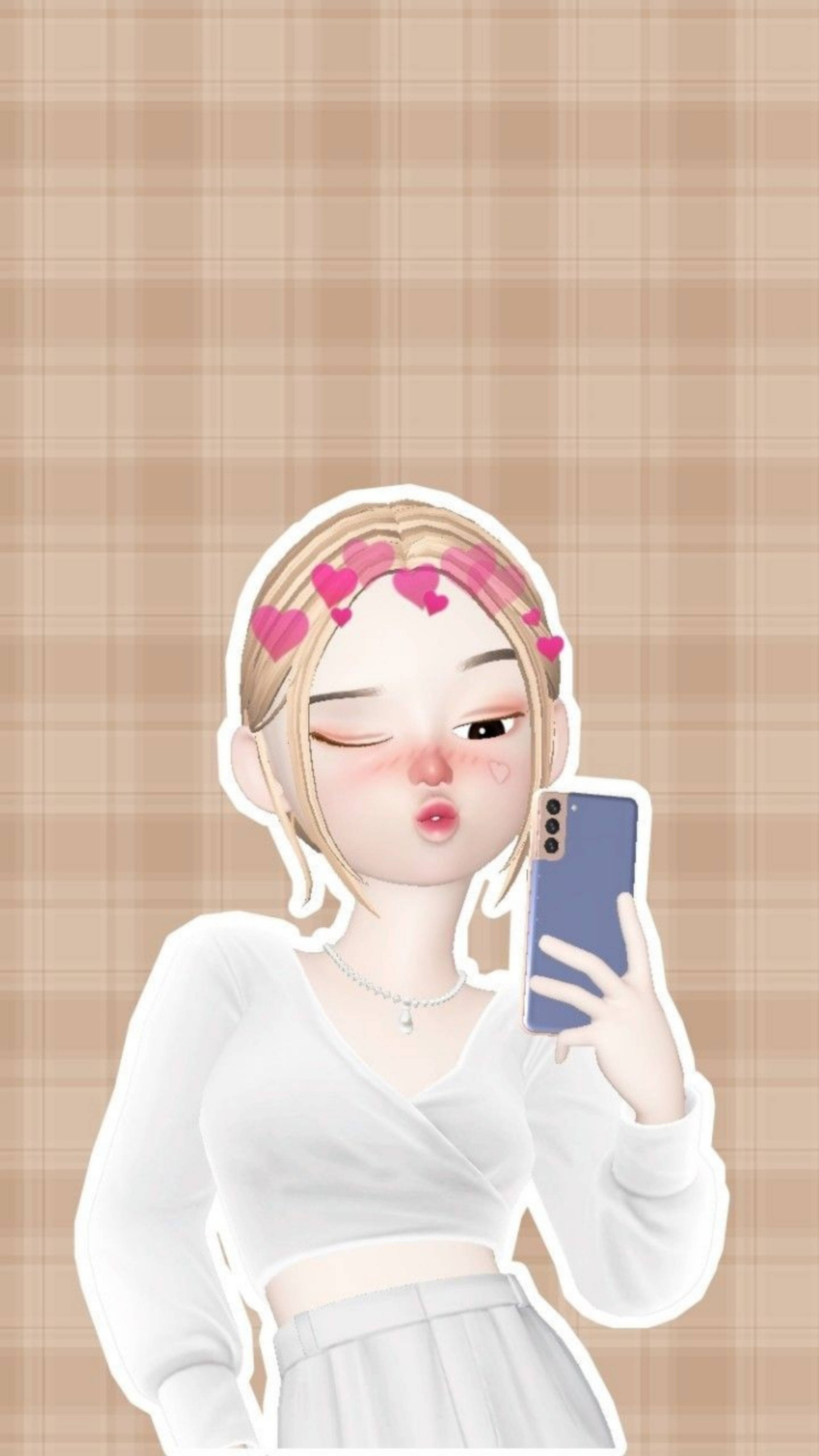Zepeto søt jente med trutmunn Bakgrunner