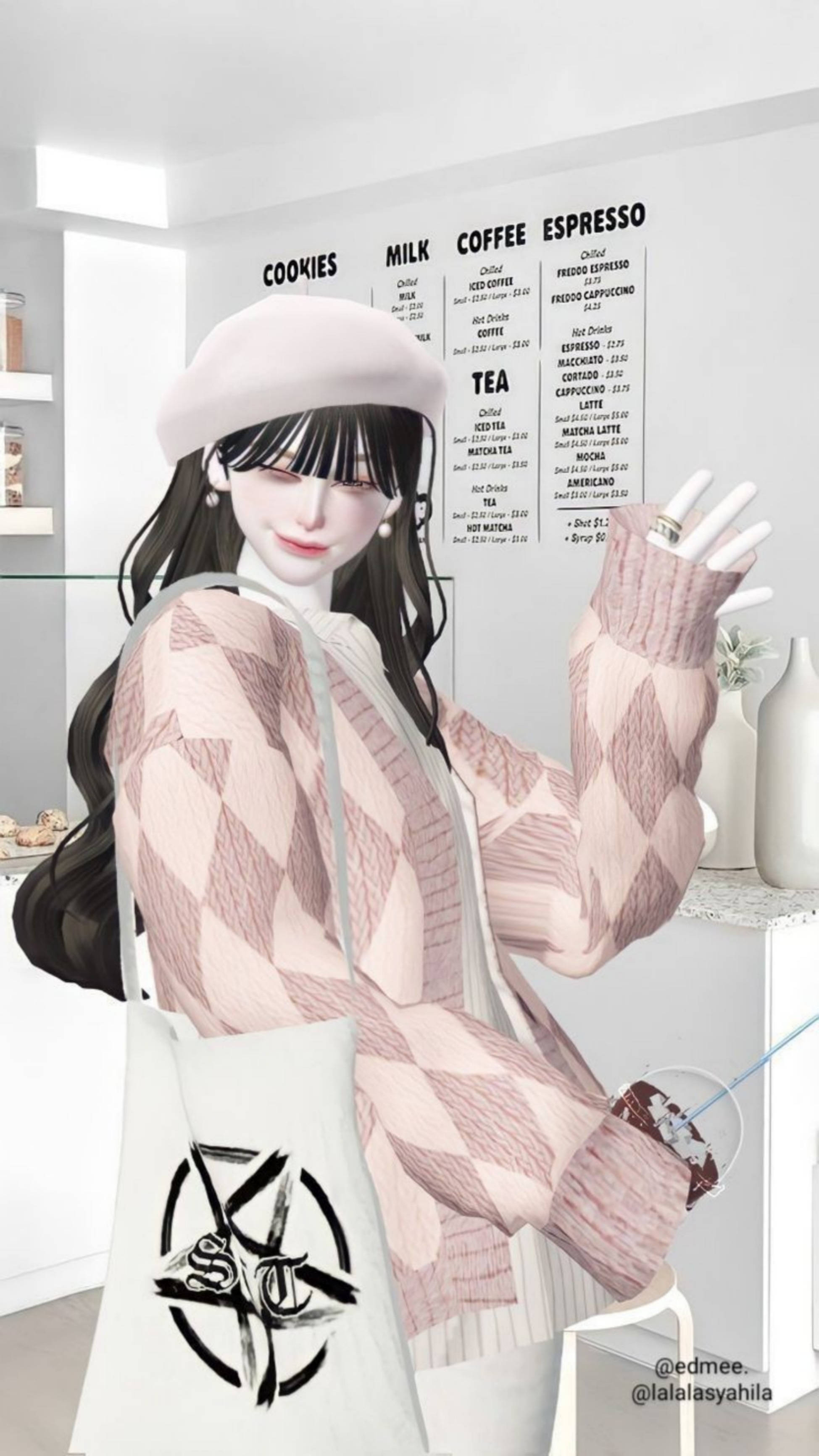 Zepeto Uzzlang Kaffeelskerjente Bakgrunner